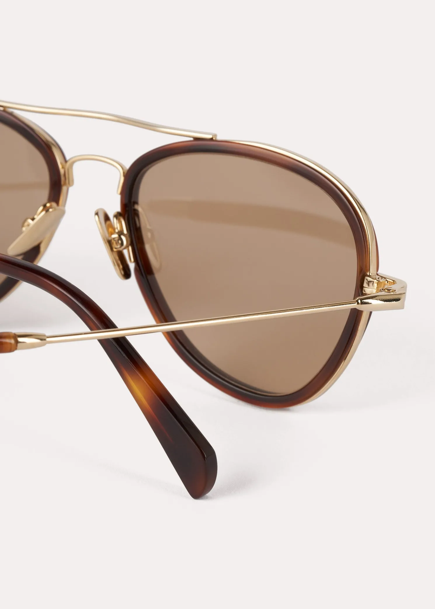 Aviator sunglasses light Havana