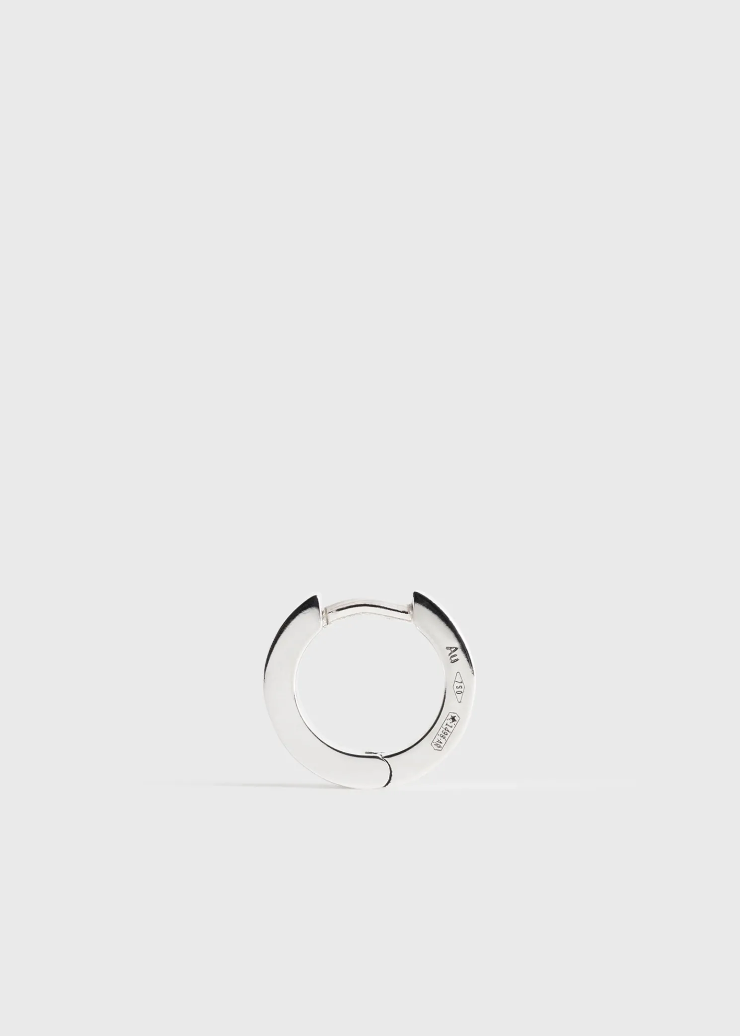 Bezel diamond hoops 18kt white gold