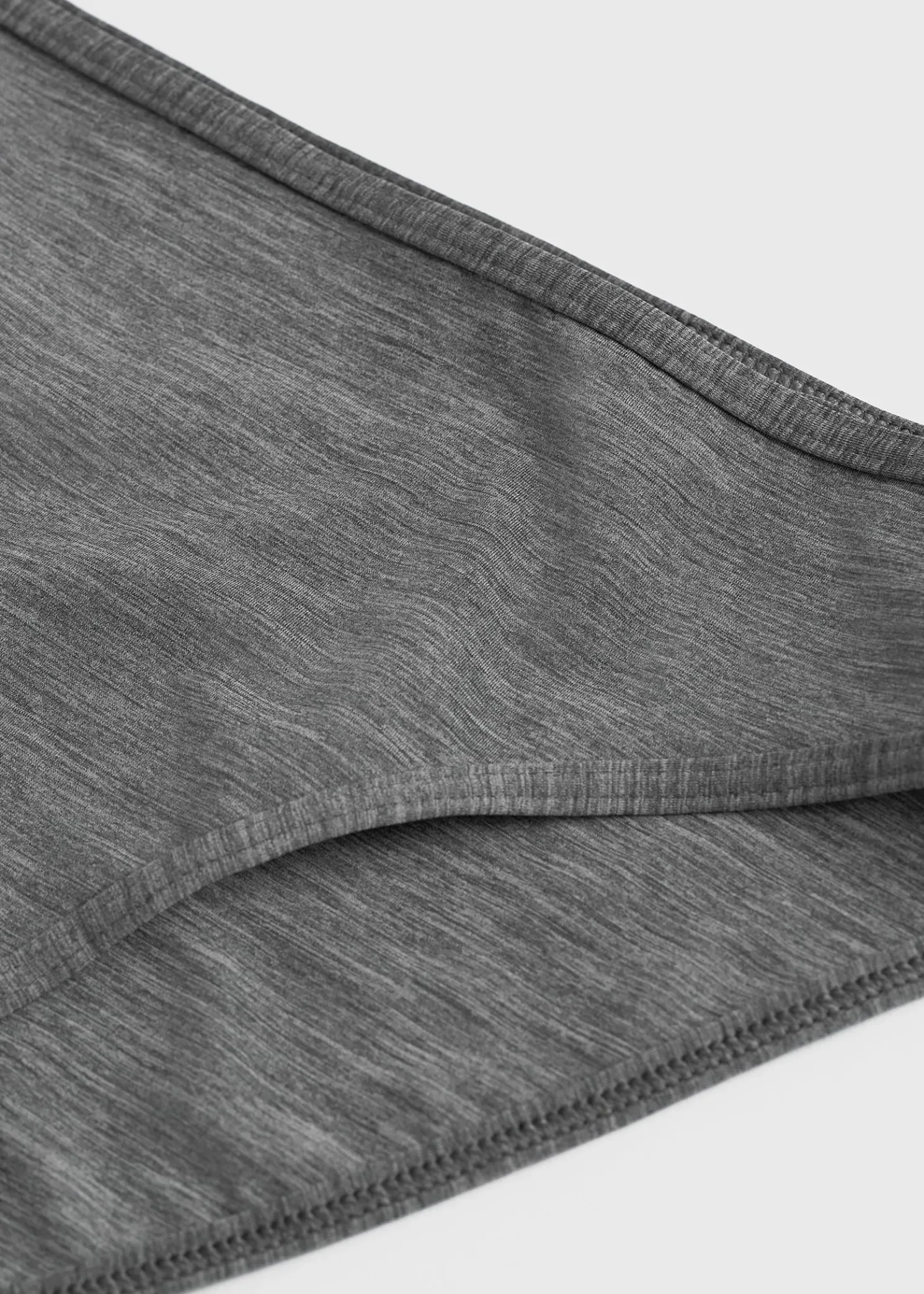 Binding-edge bikini bottoms grey melange