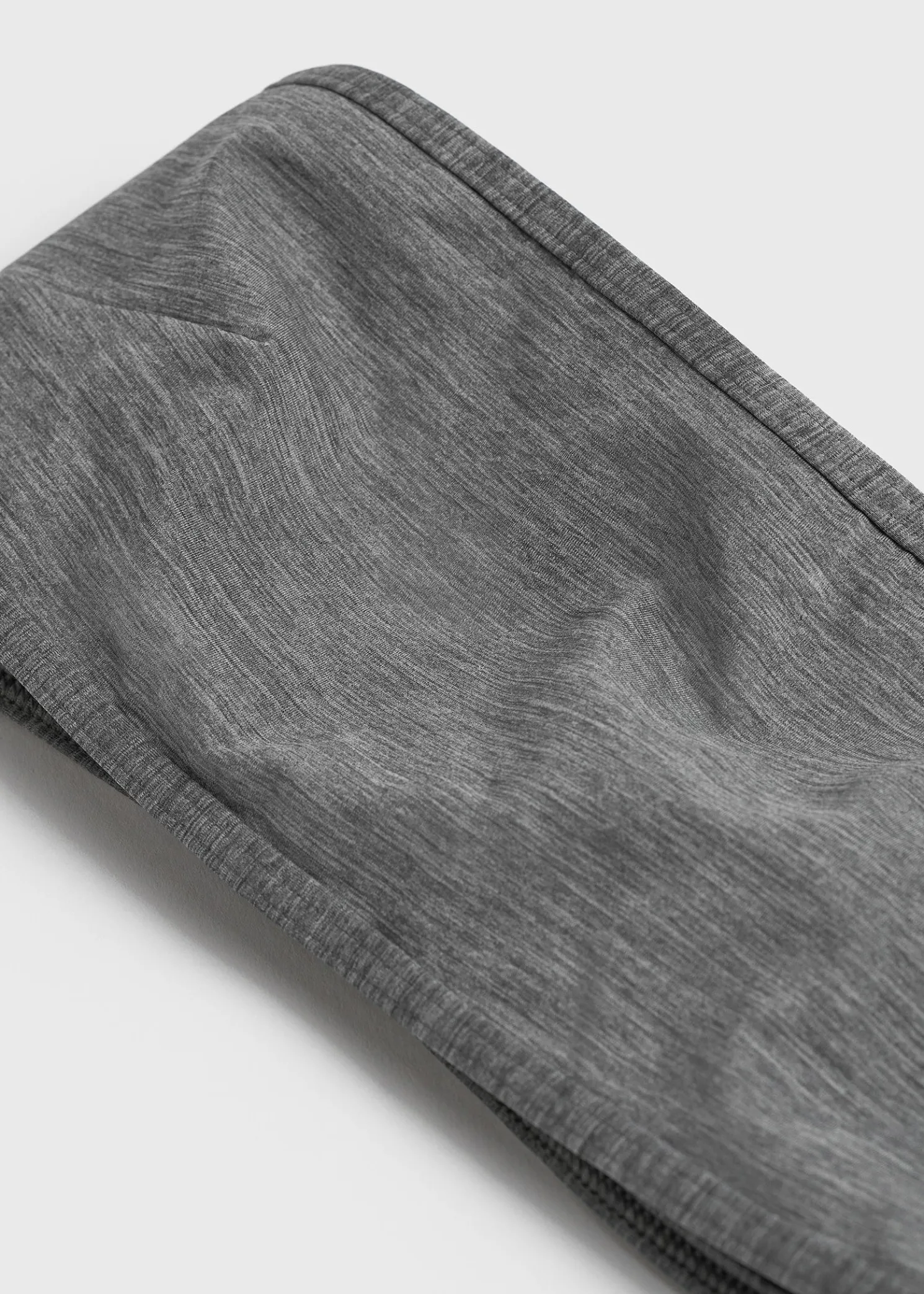 Binding-edge bikini top grey melange