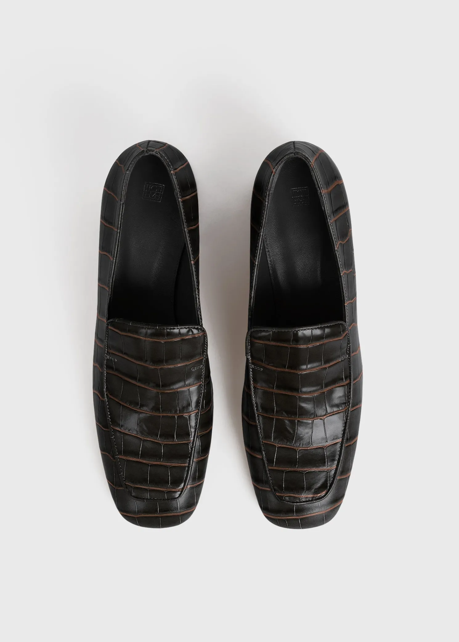 Block-heel pumps dark brown