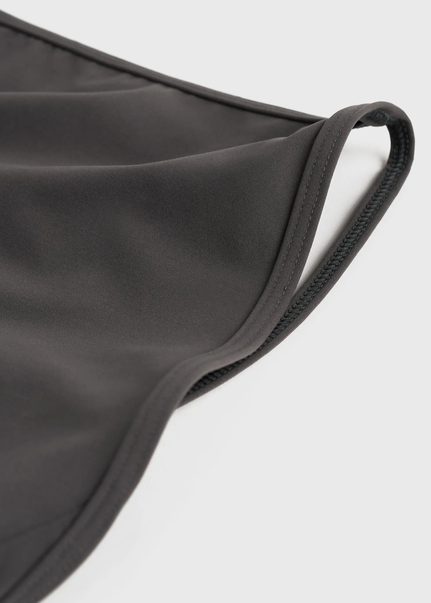 Boat-neck swimsuit anthracite