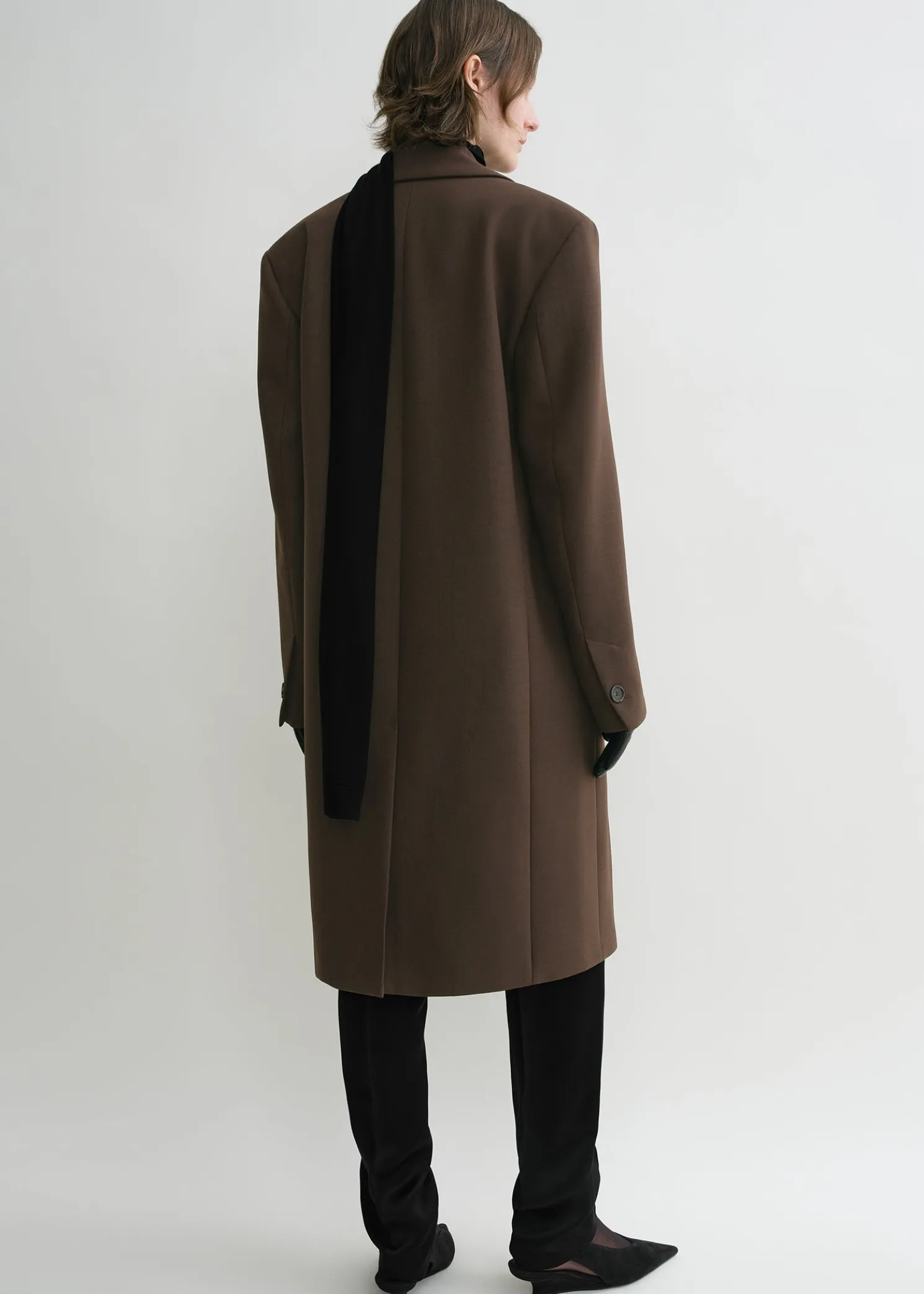 Broad midi coat bark