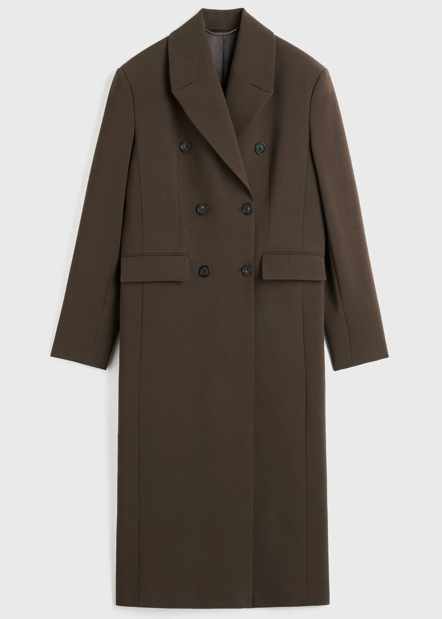 Broad midi coat bark