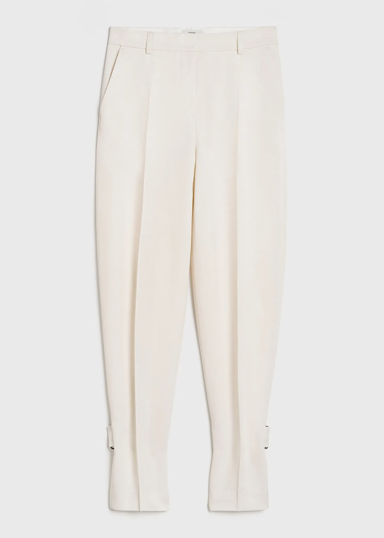 Buckled slouch trousers ecru