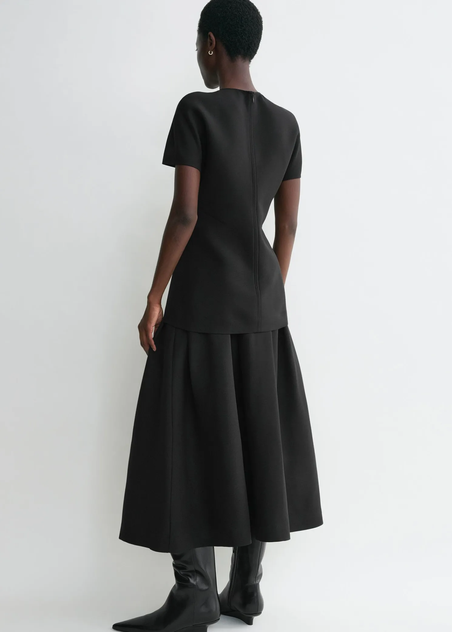 Cap-sleeve top black