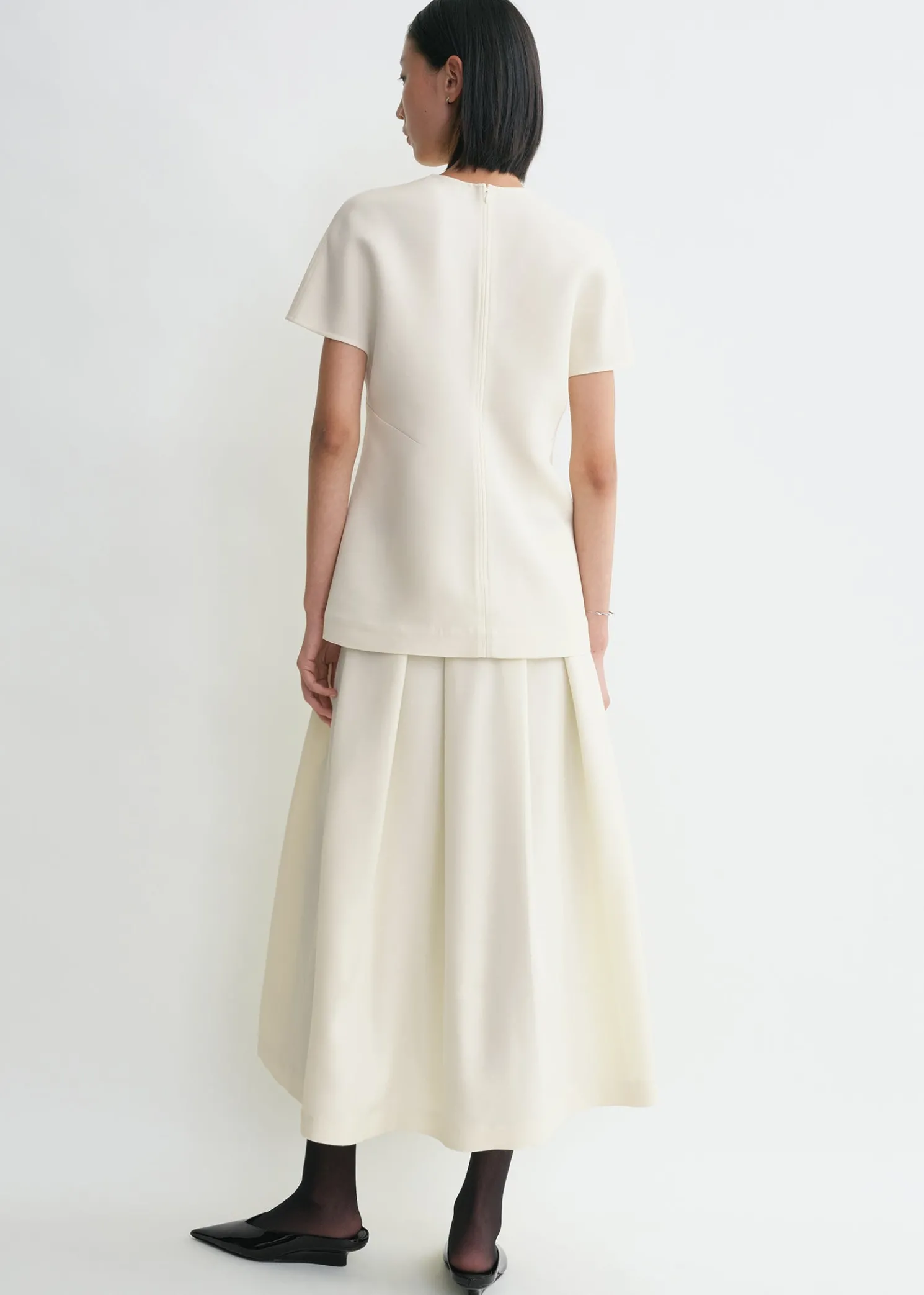 Cap-sleeve top macadamia