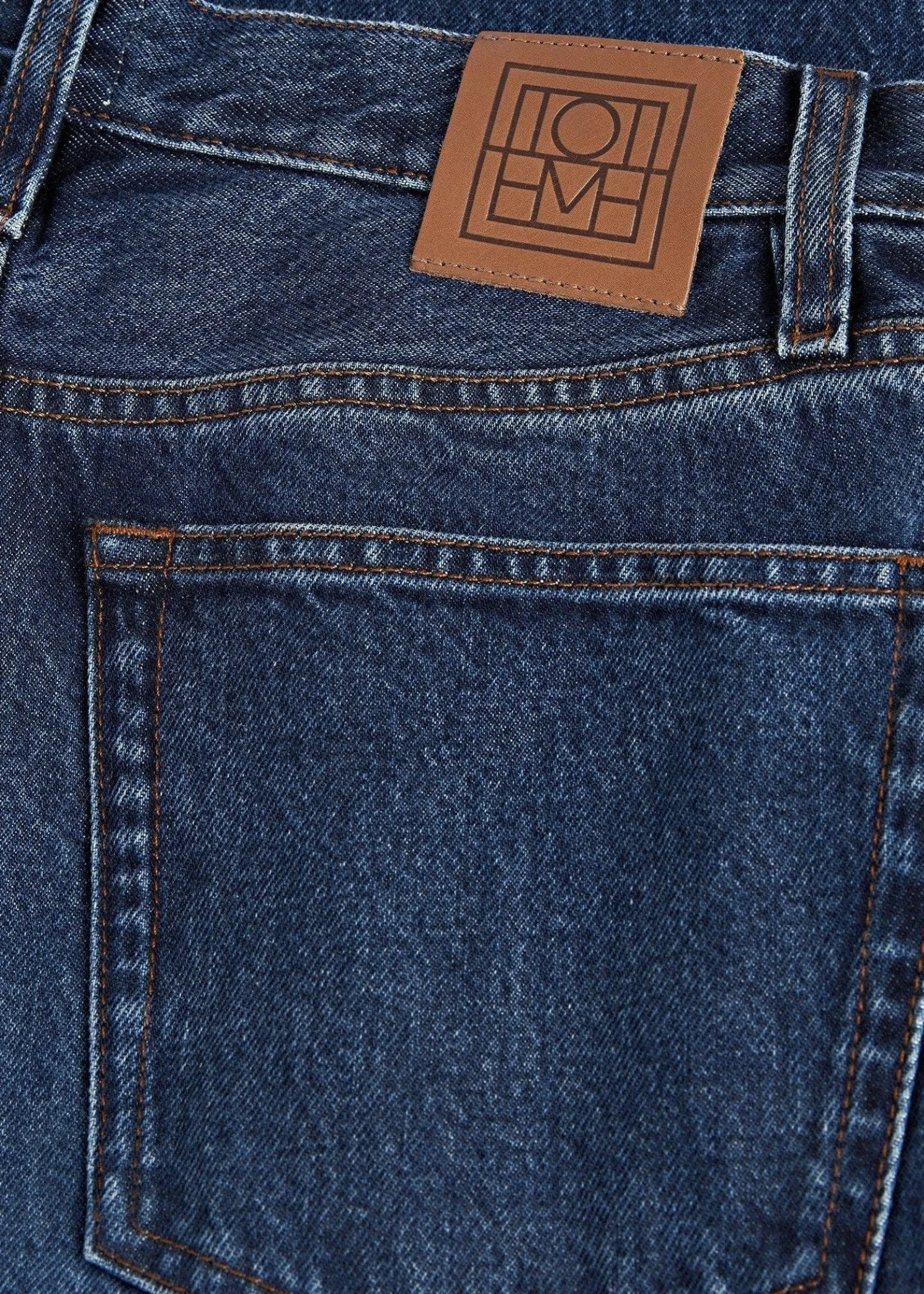 Classic cut denim full length dark blue