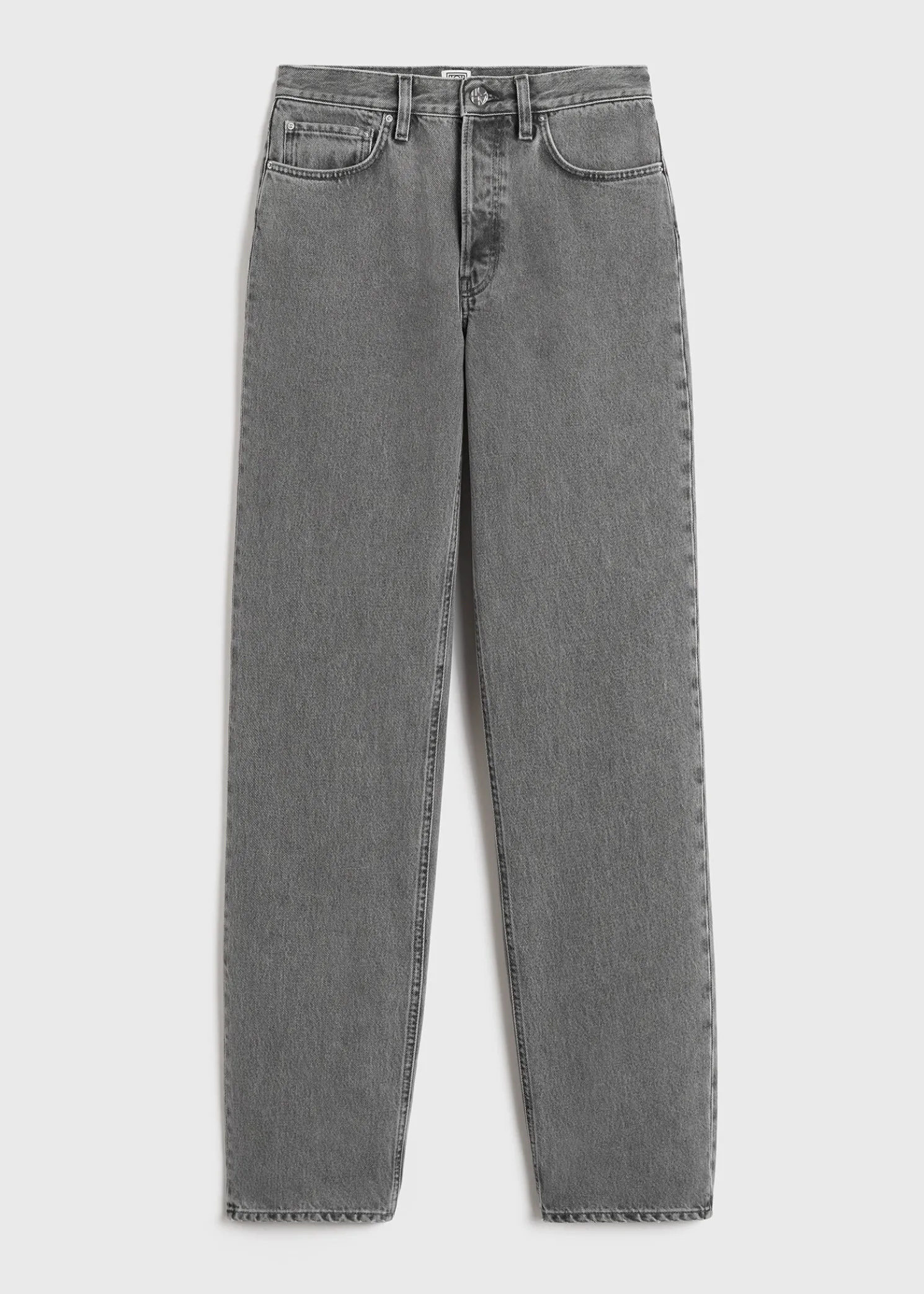 Classic cut denim full length mid grey