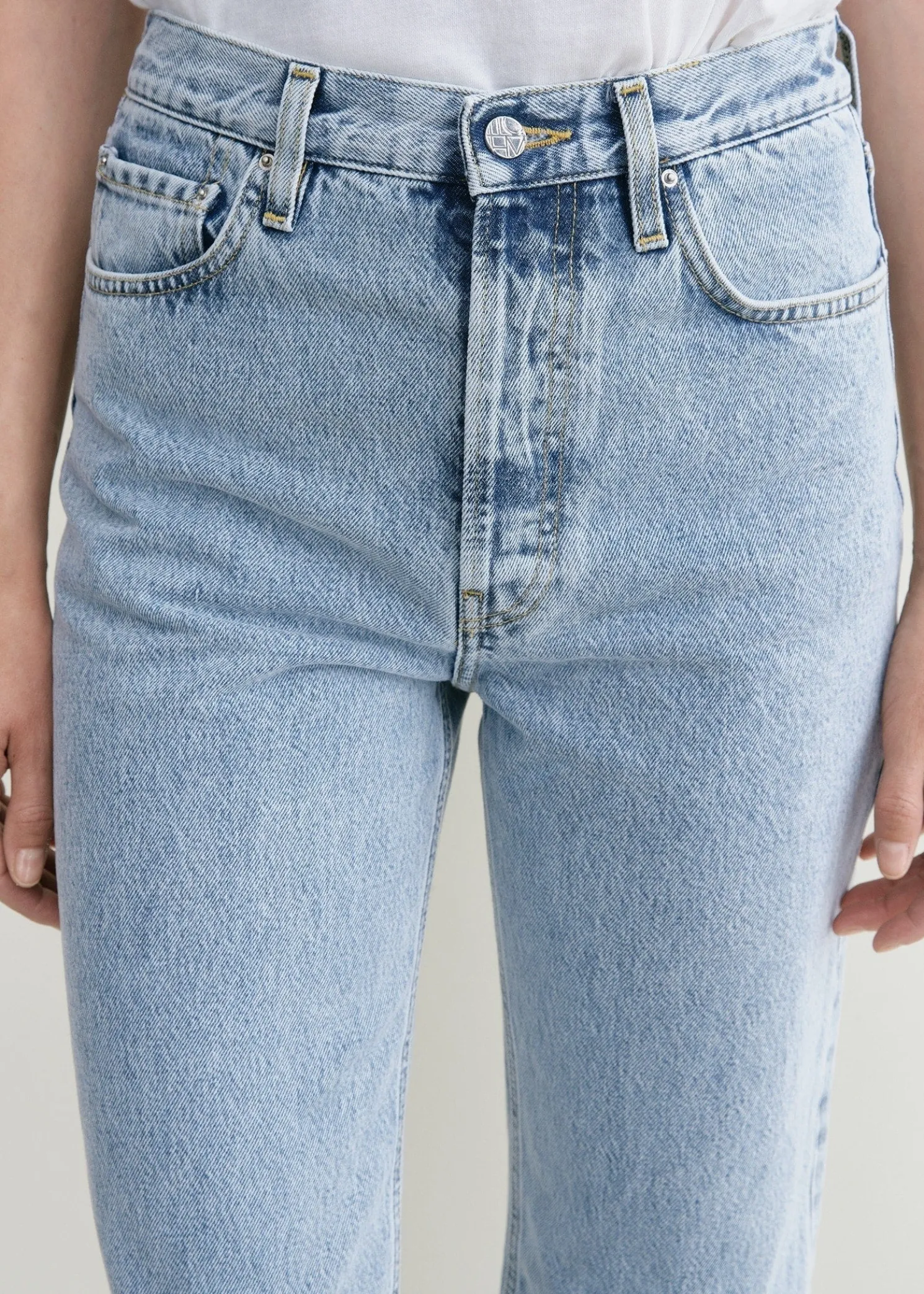 Classic cut denim full length cool blue