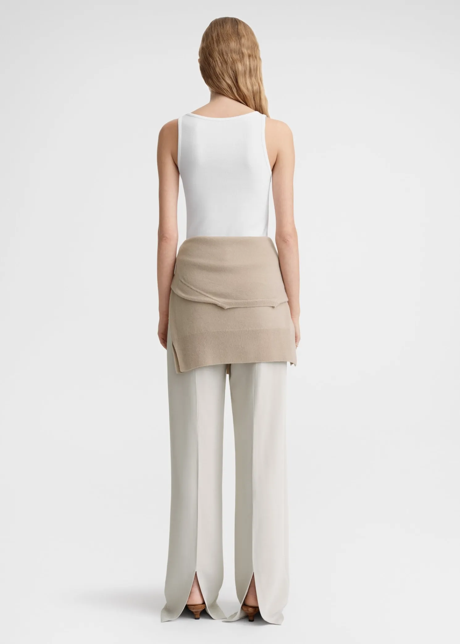 Classic rib tank white