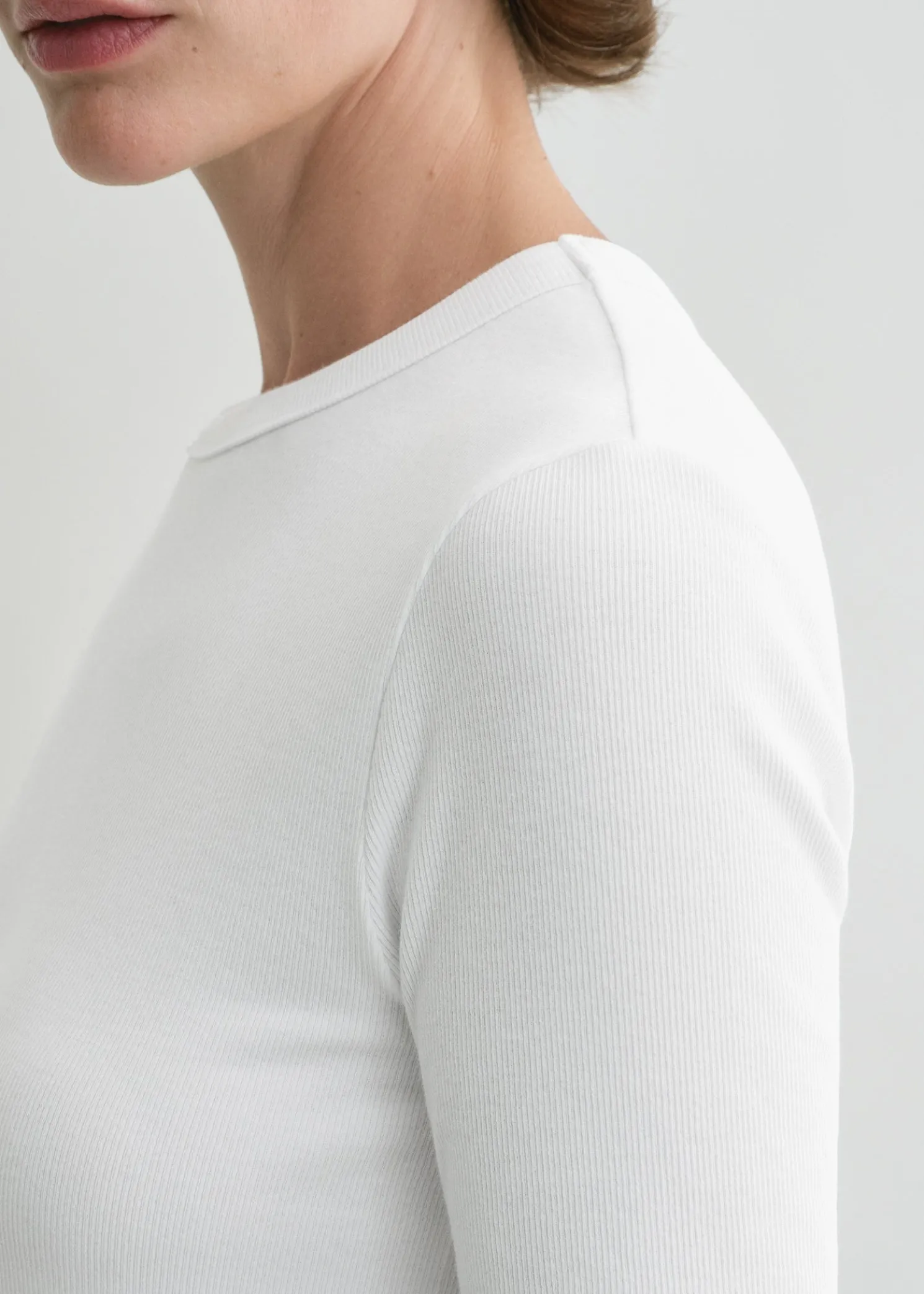 Classic rib tee white