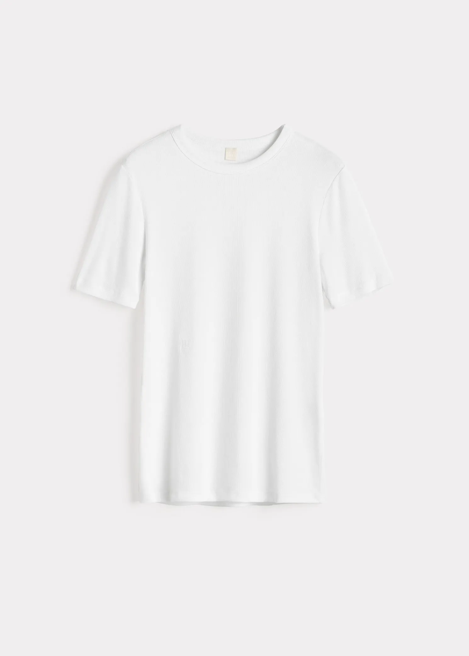 Classic rib tee white