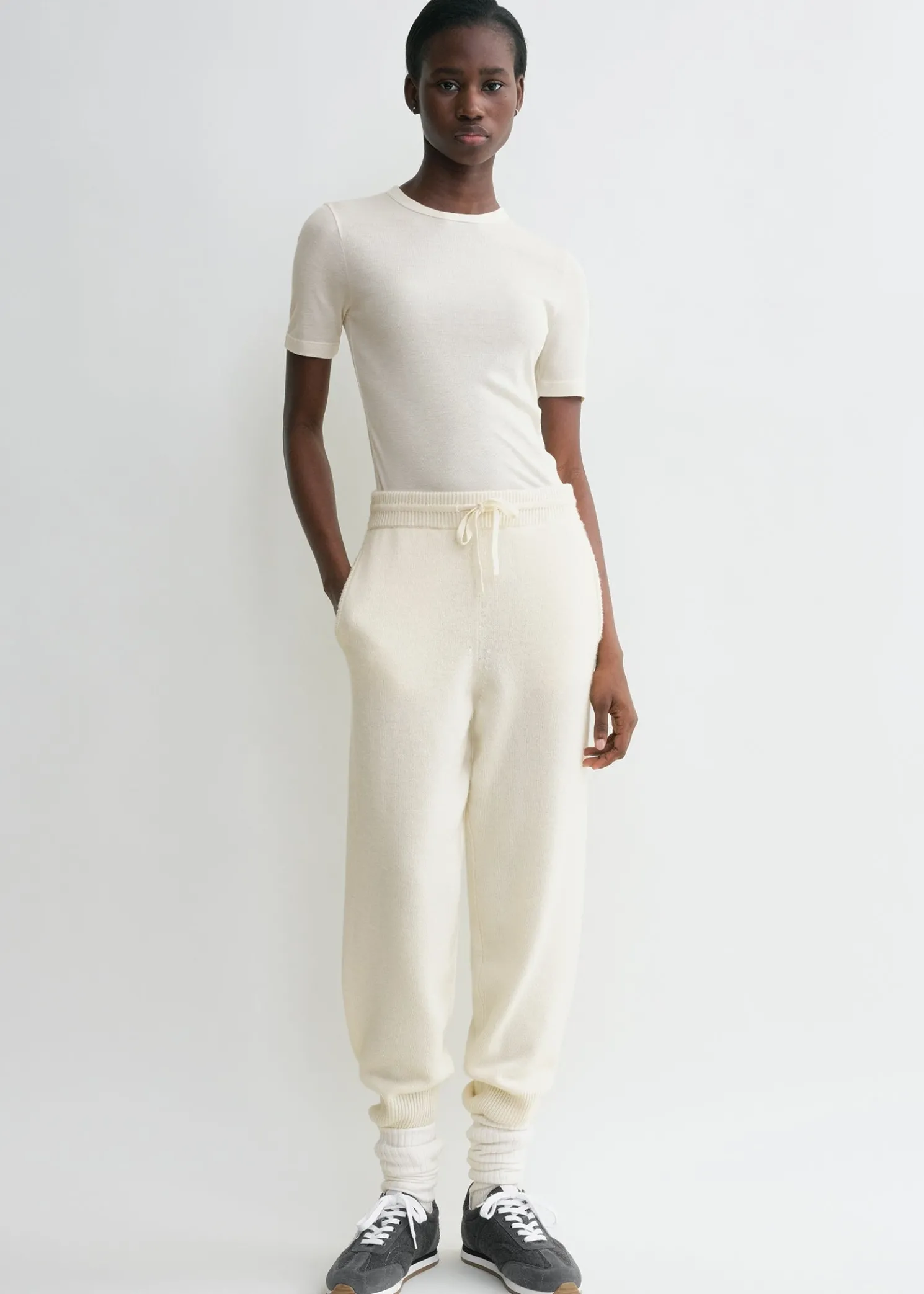 Classic rib tee winter white