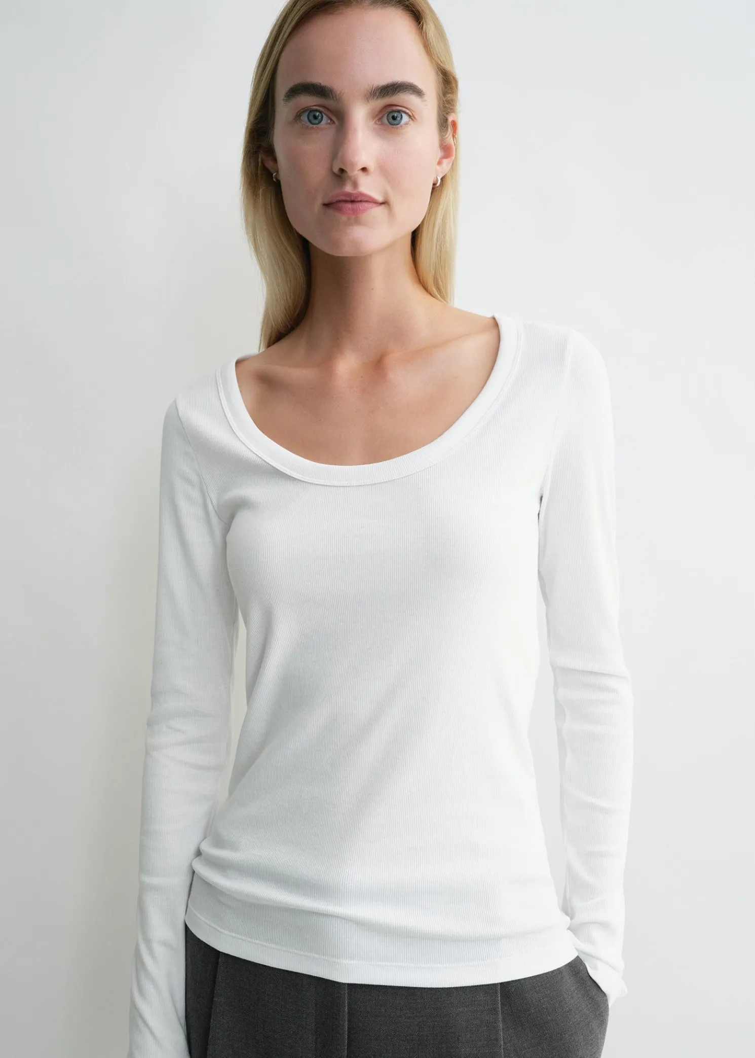 Classic rib top white