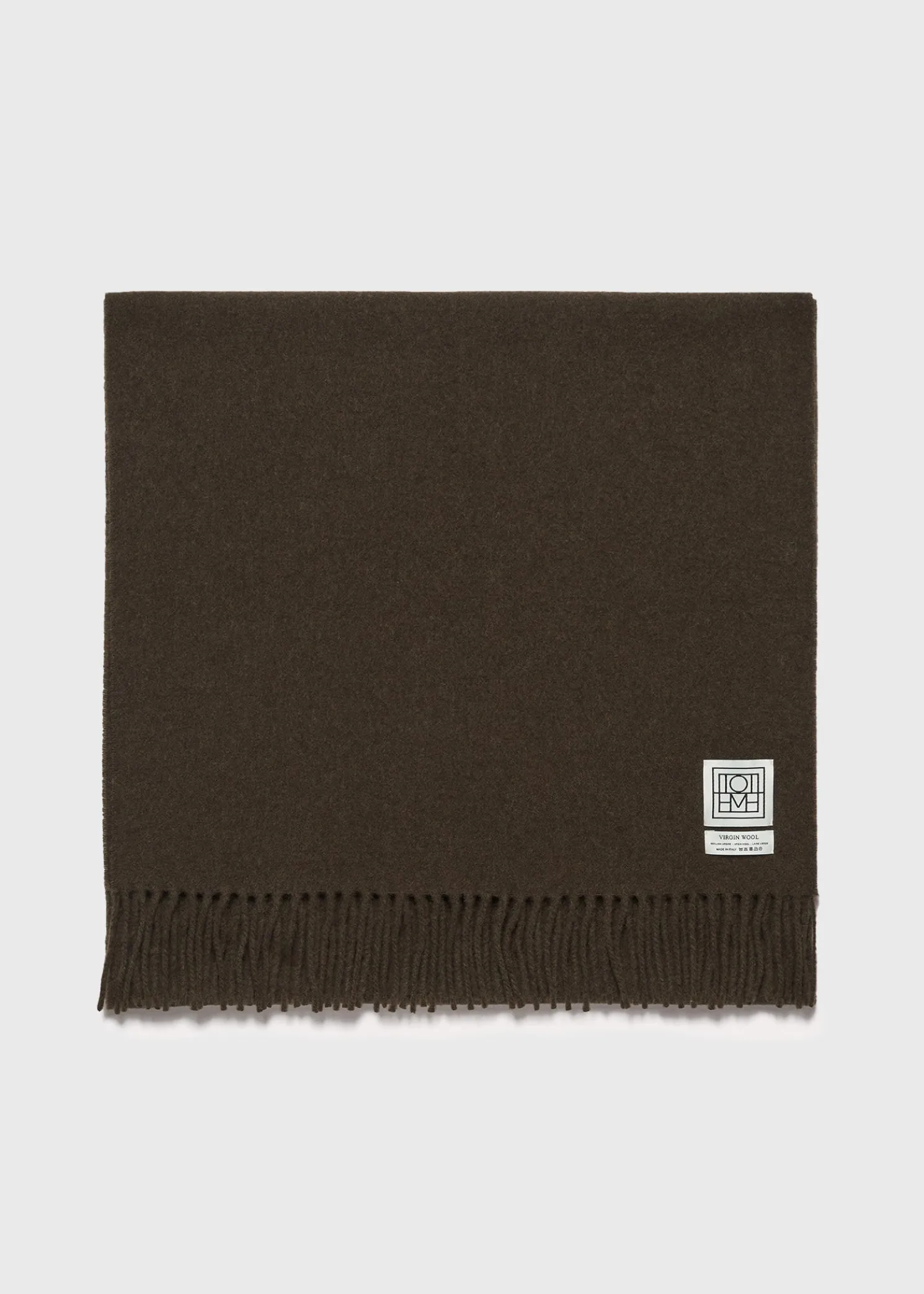Classic wool scarf washed brown