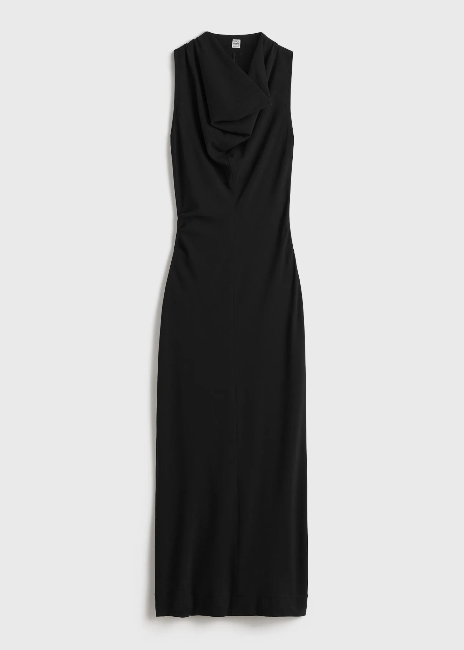 Cowl-neck dress black