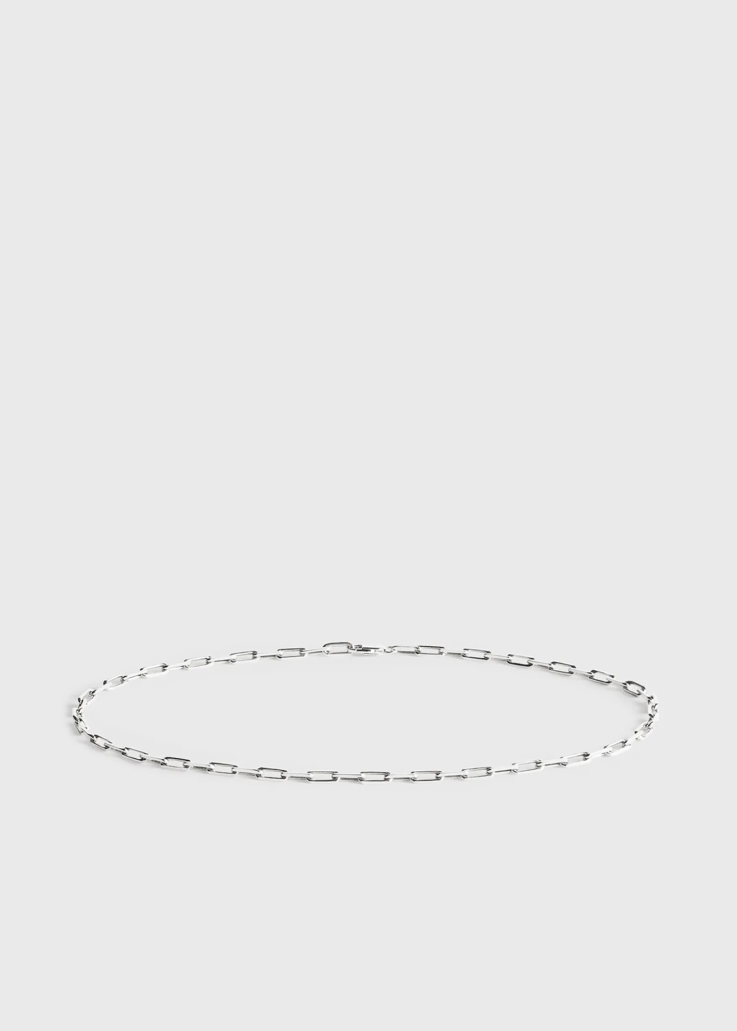 Crew-neck chain 18kt white gold