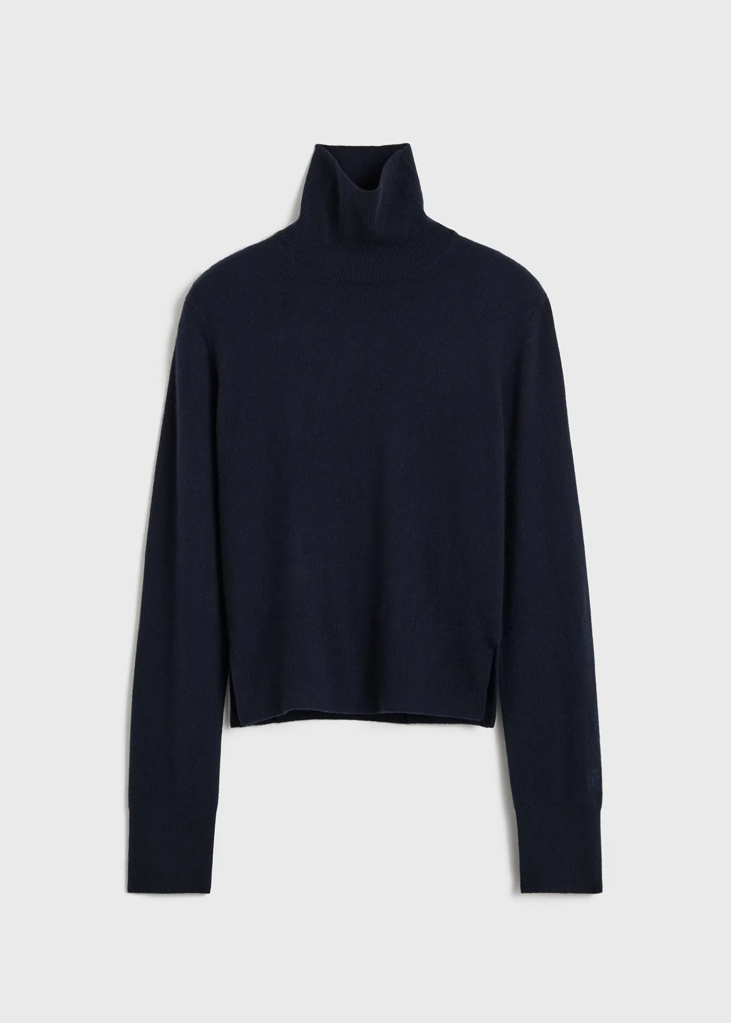 Cropped turtleneck navy