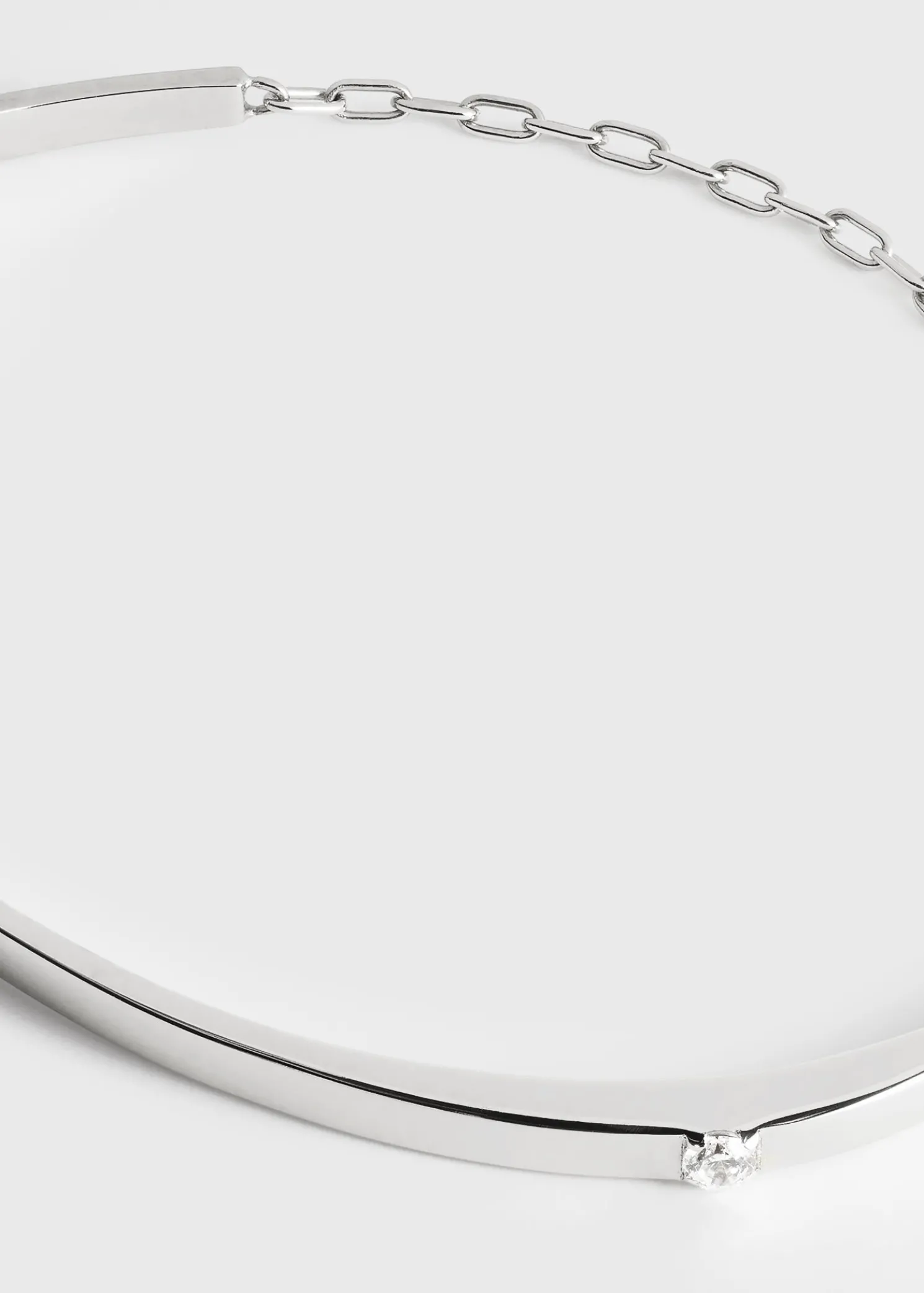 Diamond chain bracelet 18kt white gold