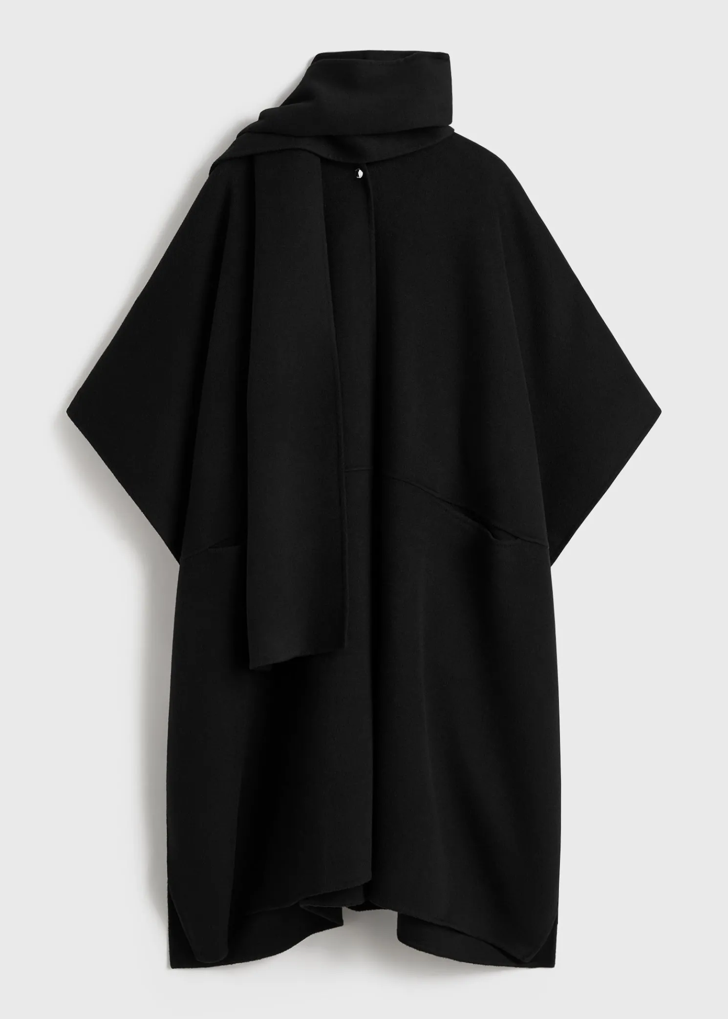 Doublé scarf coat black