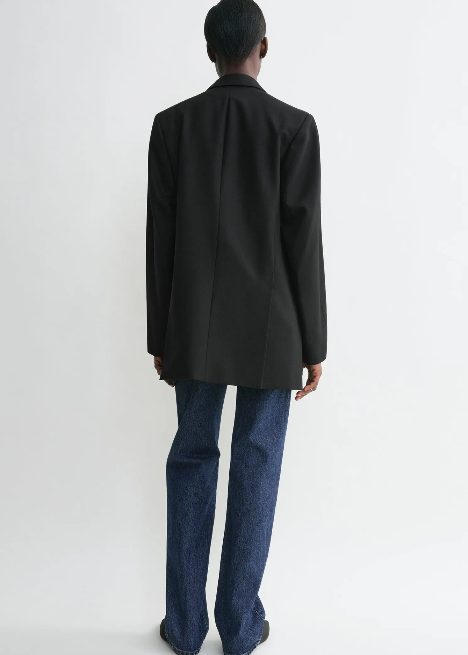 Double-breasted blazer black