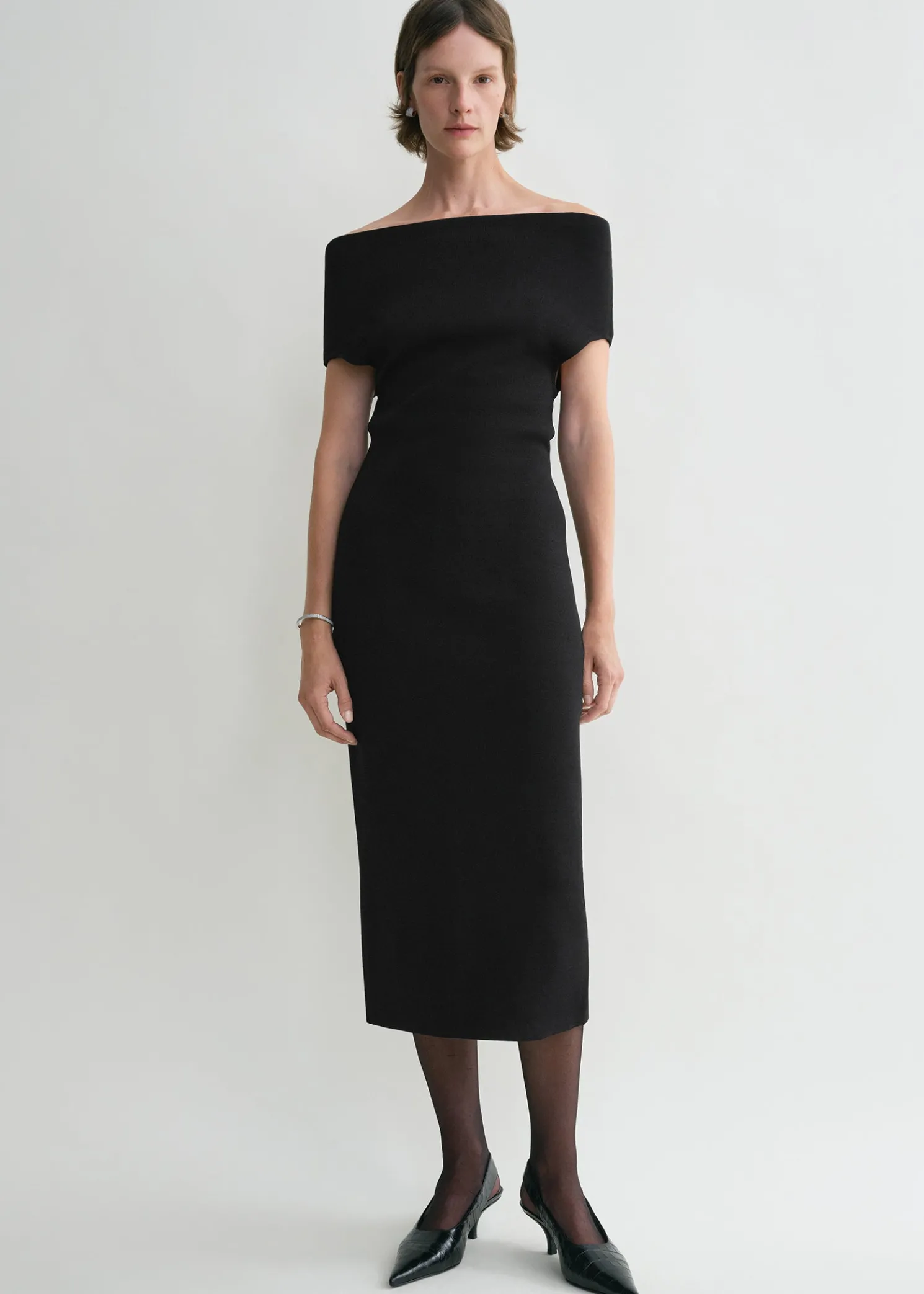 Double-knit dress black
