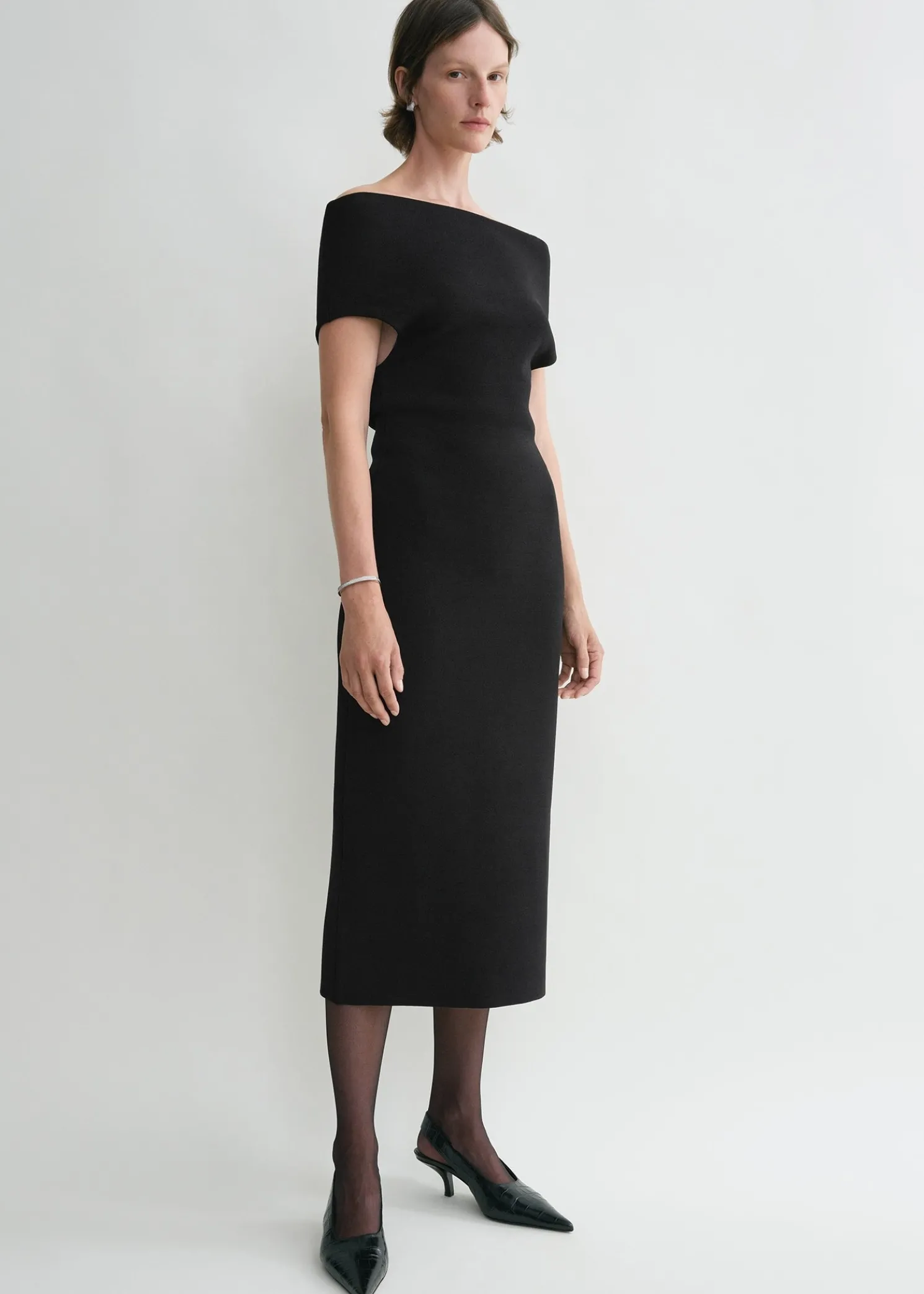 Double-knit dress black