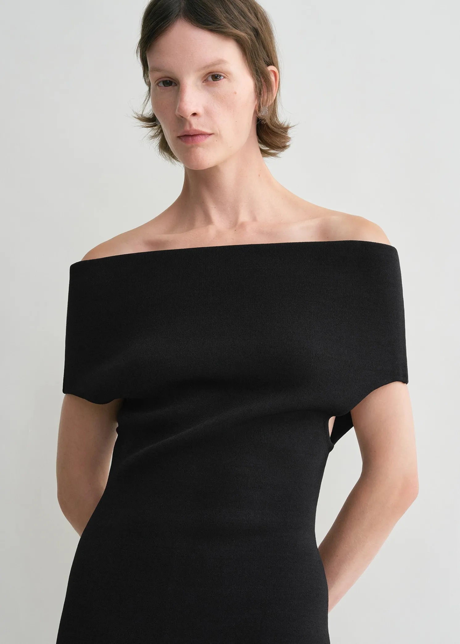 Double-knit dress black