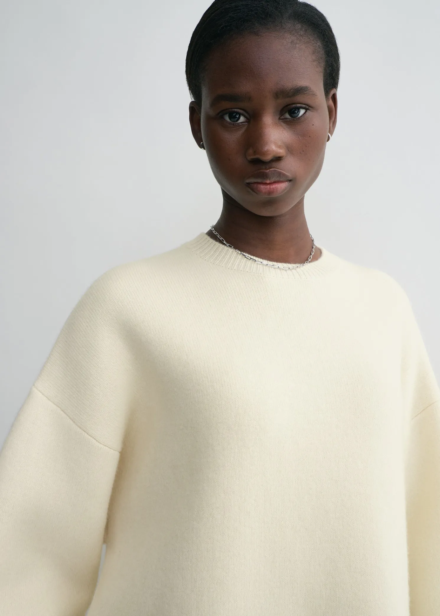 Double-knit pullover snow
