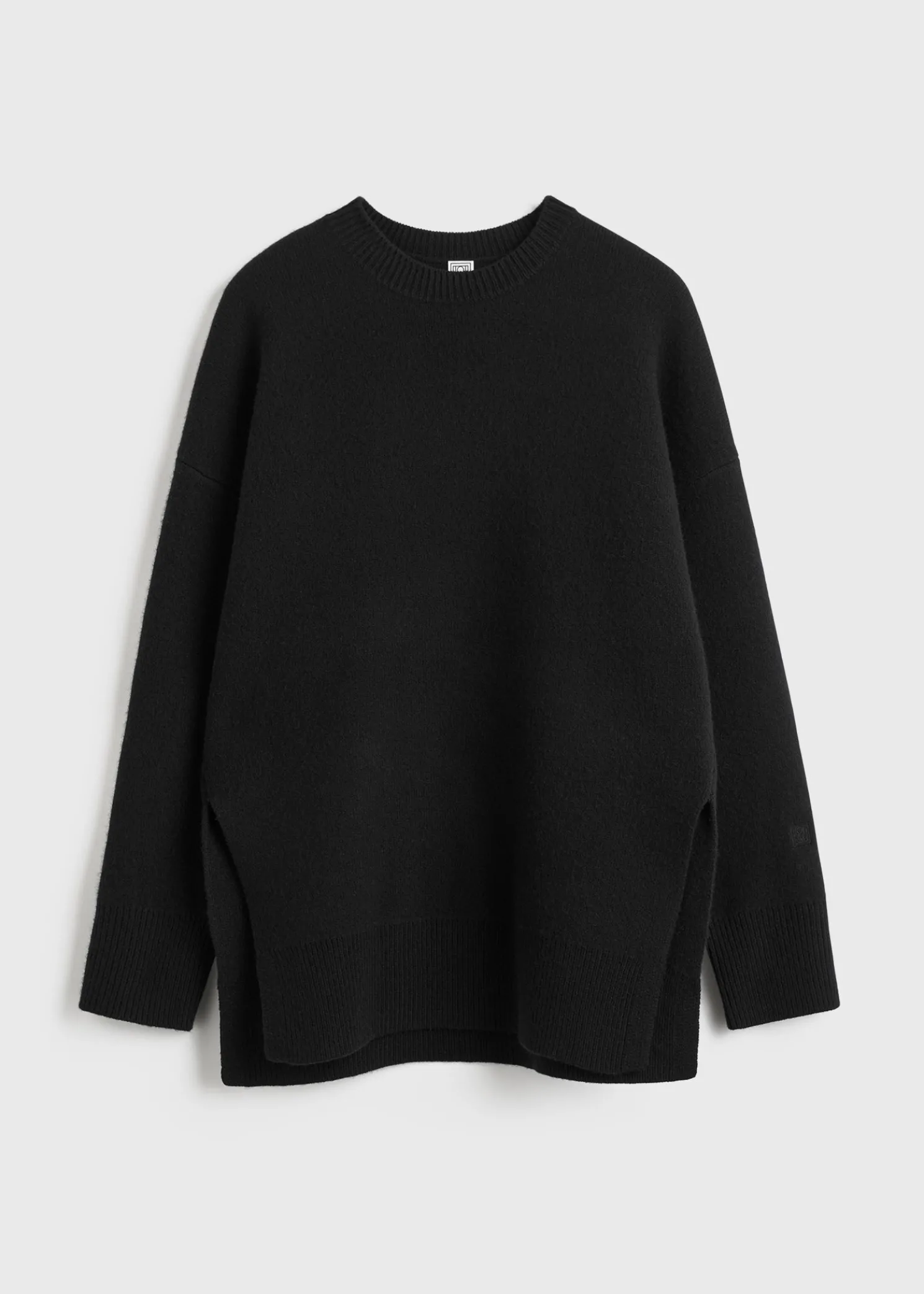 Double-knit pullover black
