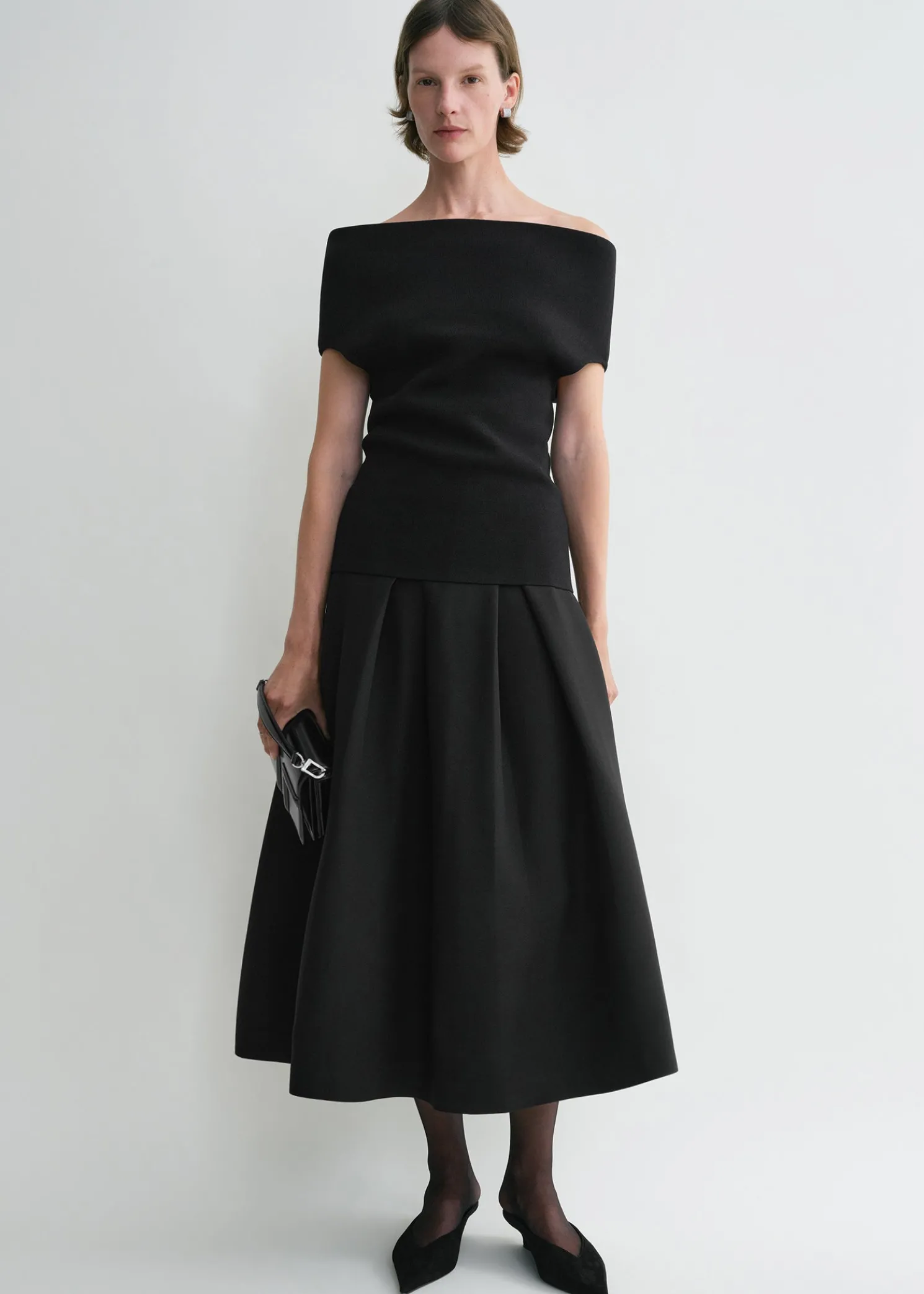 Double-knit top black