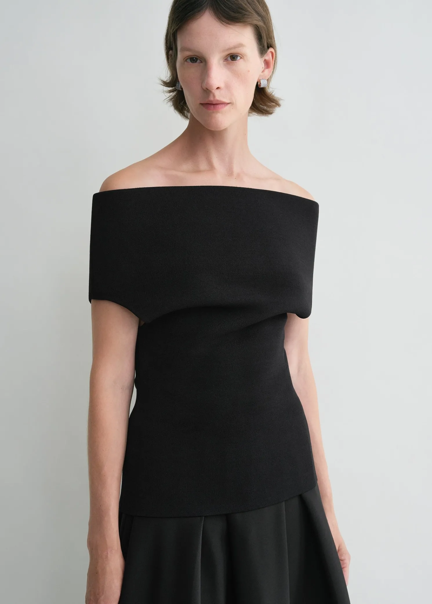 Double-knit top black