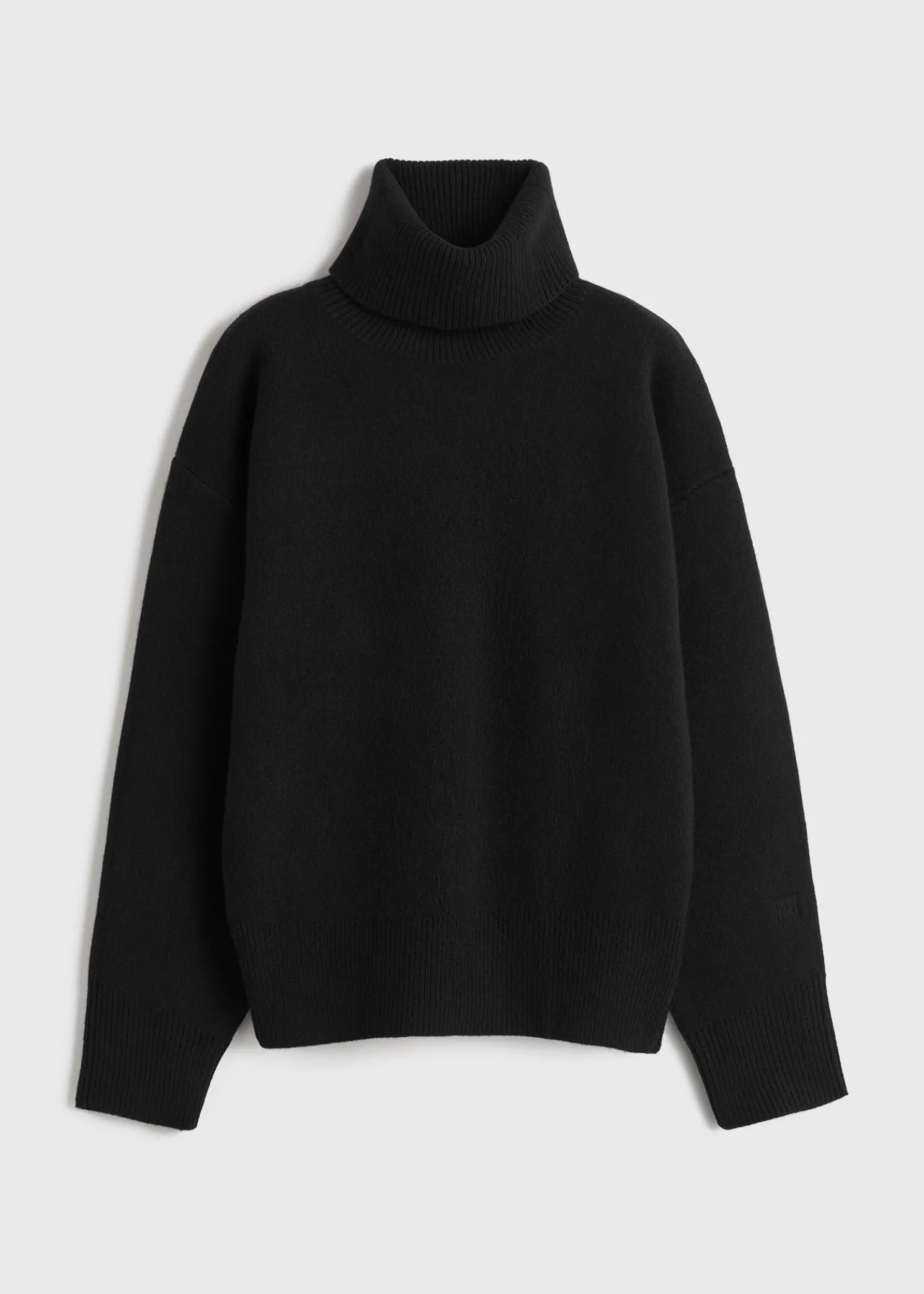 Double-knit turtleneck black