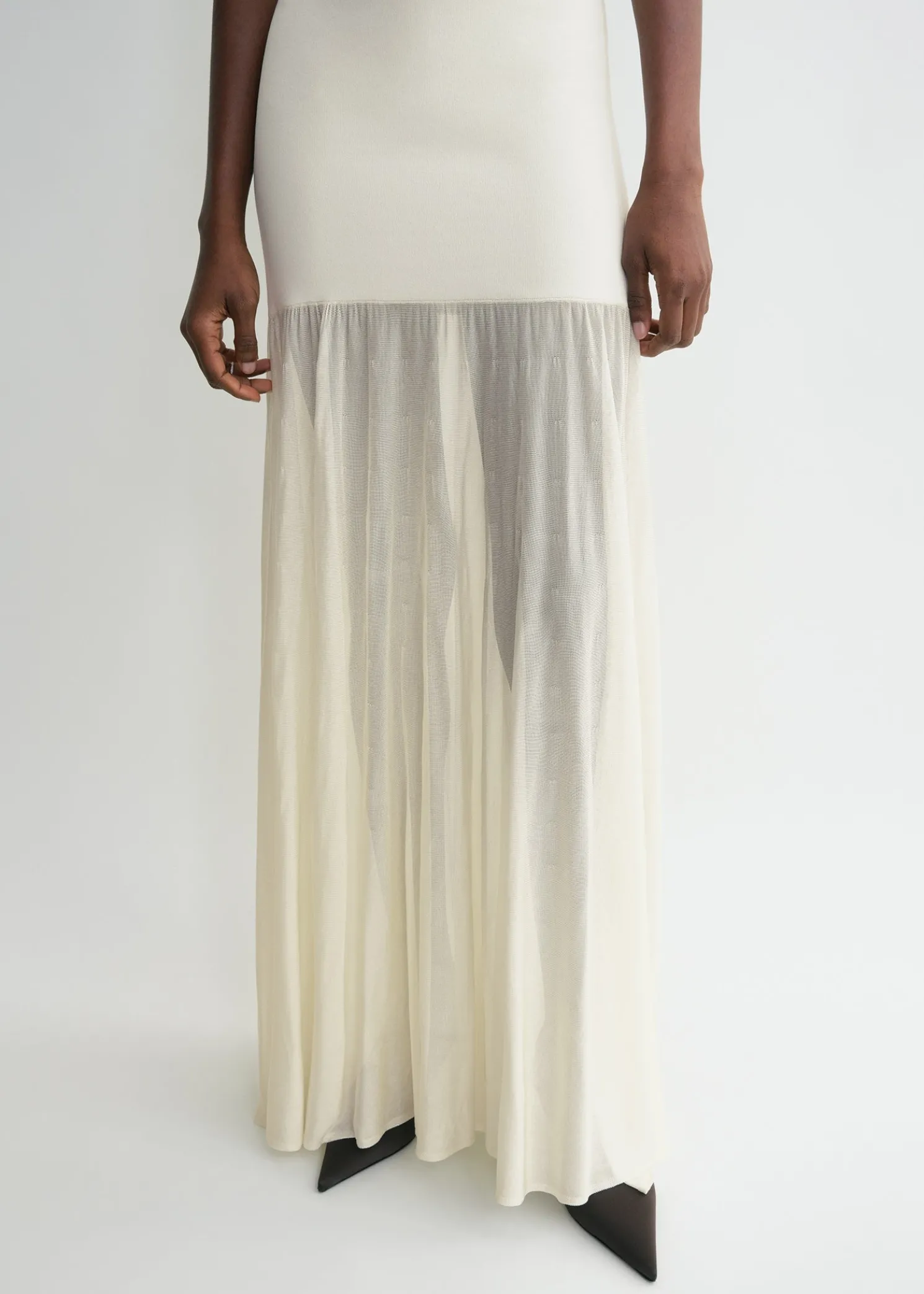 Evening tank dress macadamia