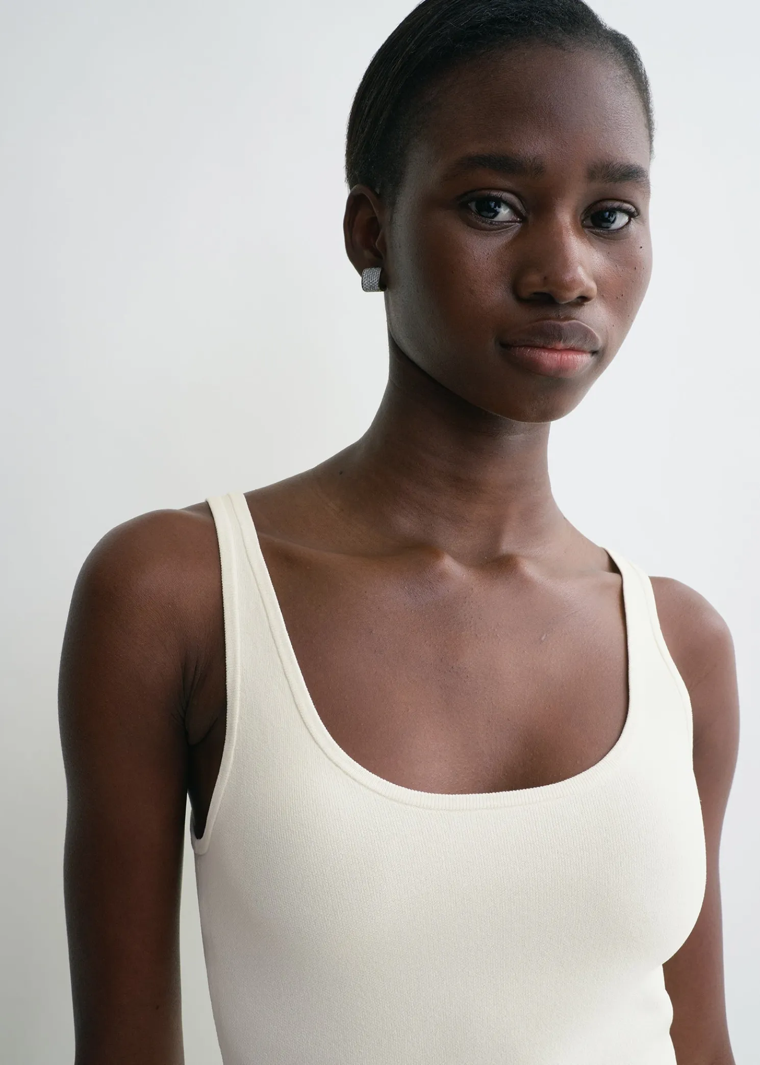 Evening tank dress macadamia