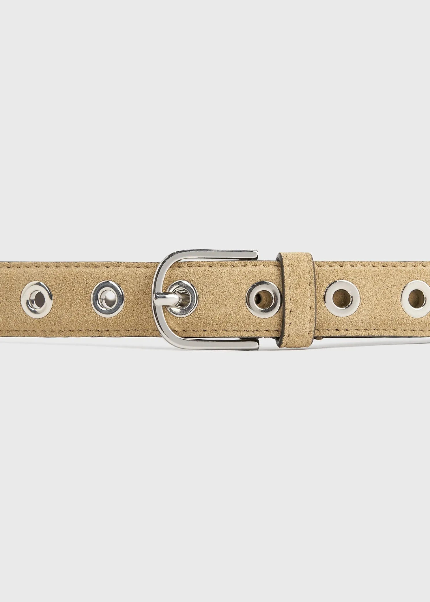 Eyelet belt caramel