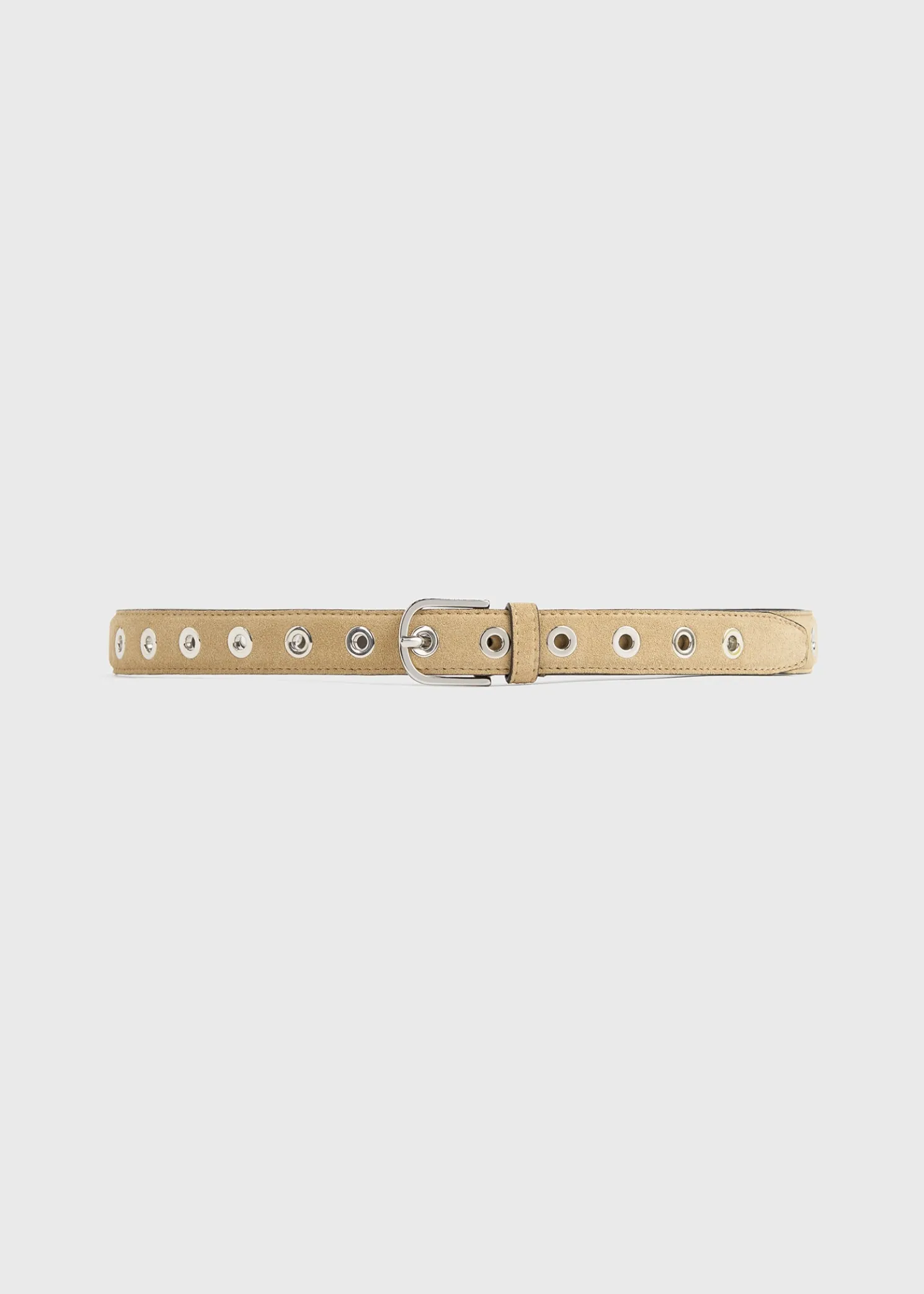 Eyelet belt caramel