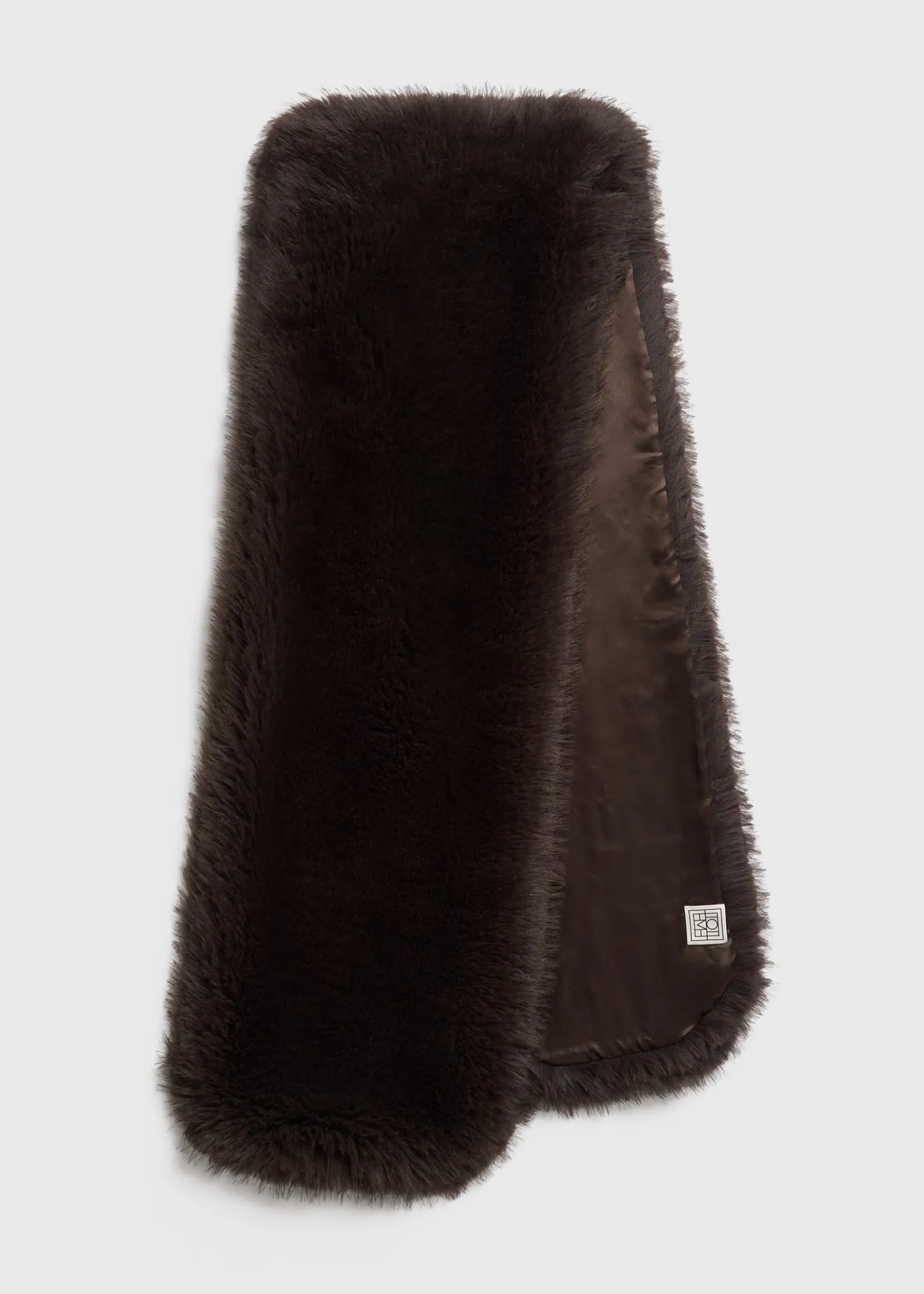 Faux fur stole beaver brown