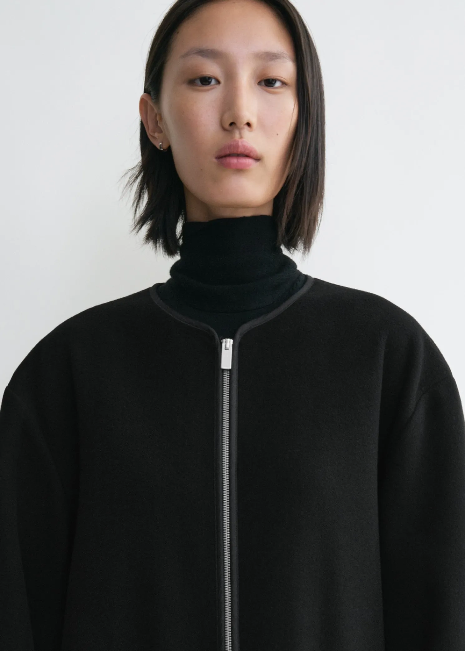 Felted wool jacket black