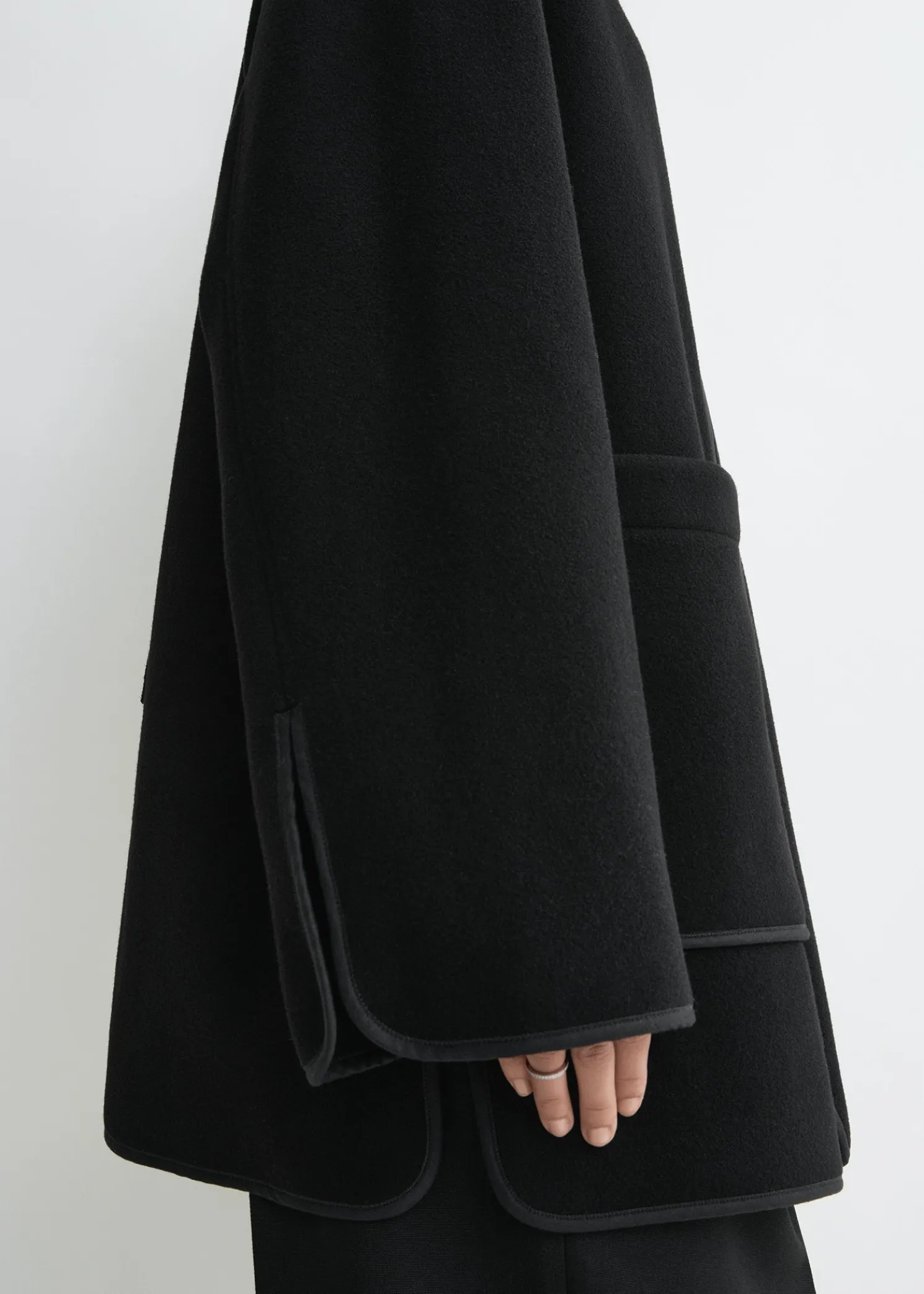 Felted wool jacket black