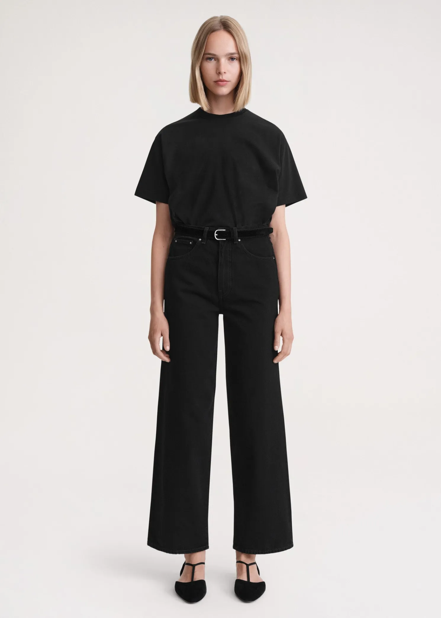 Flare fit denim black