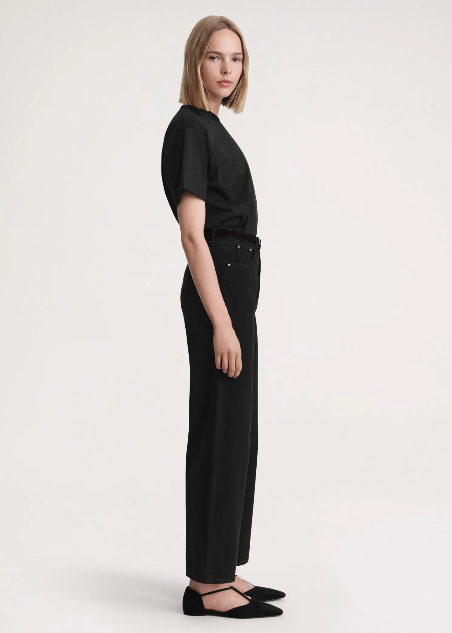 Flare fit denim black