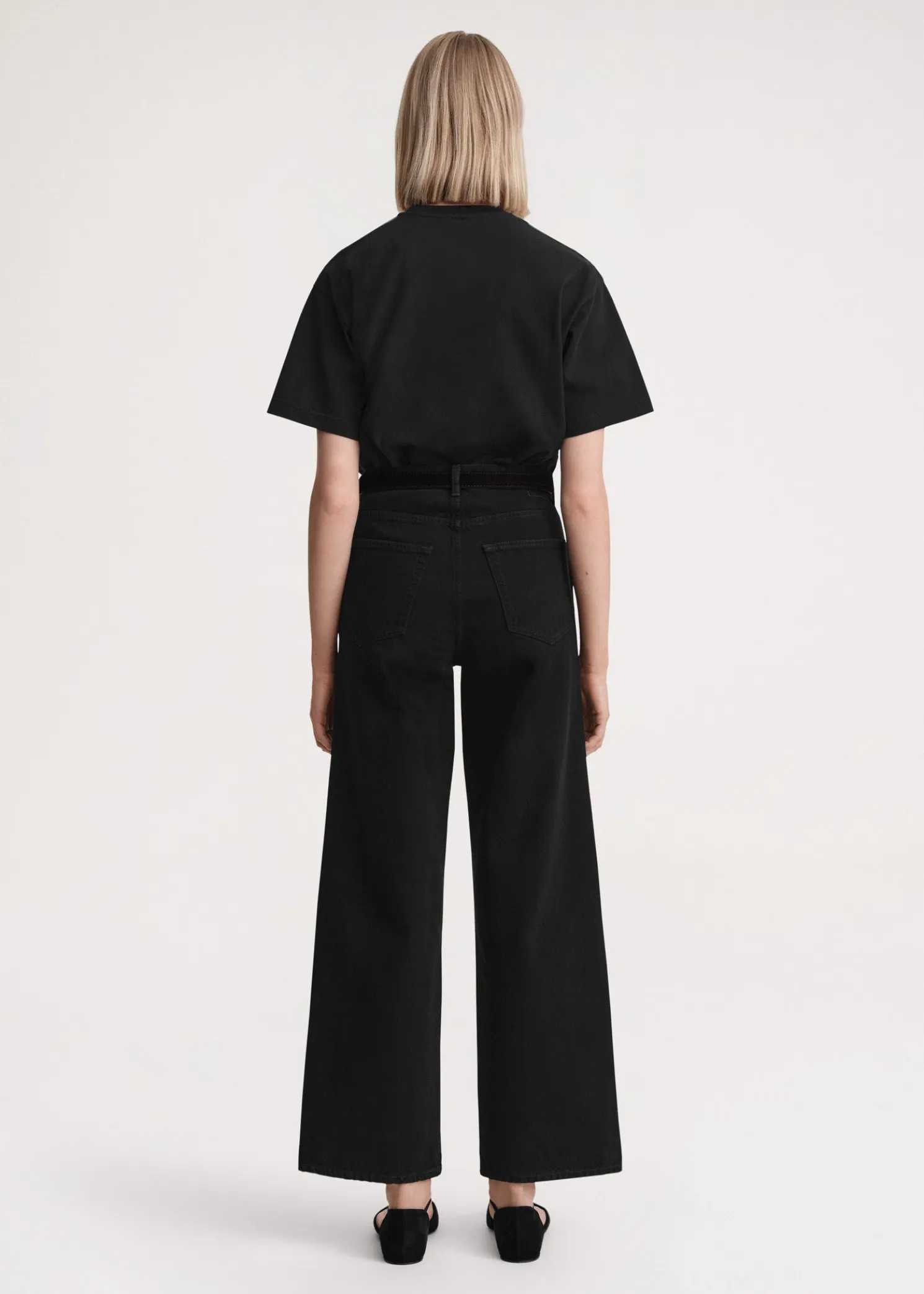 Flare fit denim black