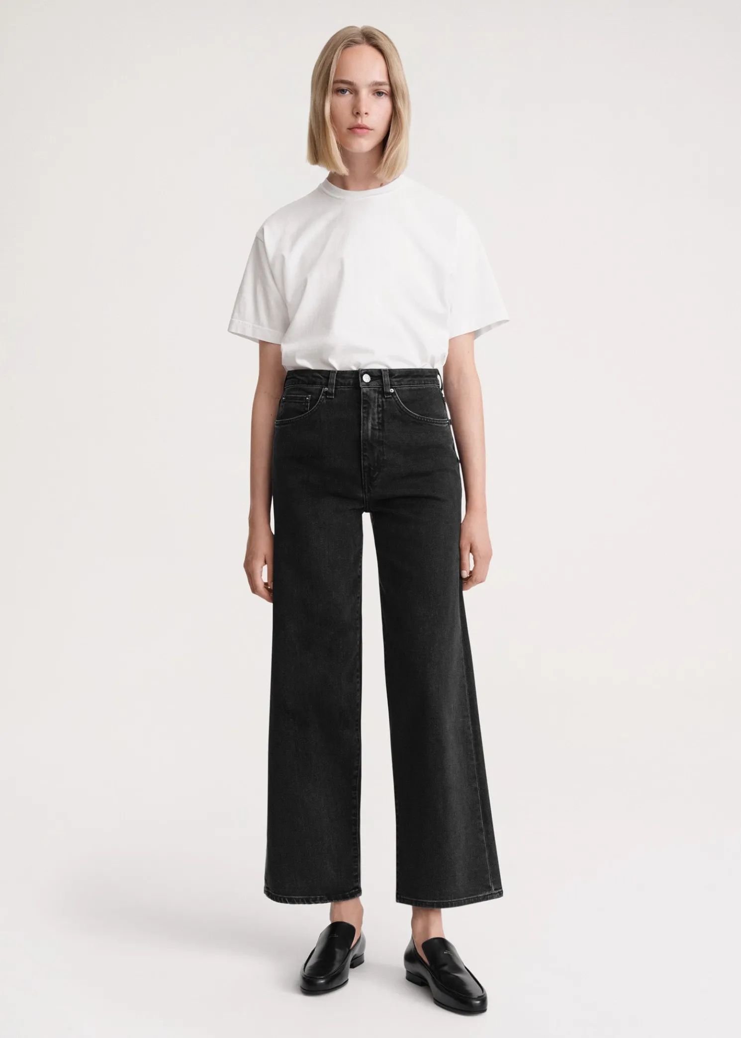 Flare fit denim grey