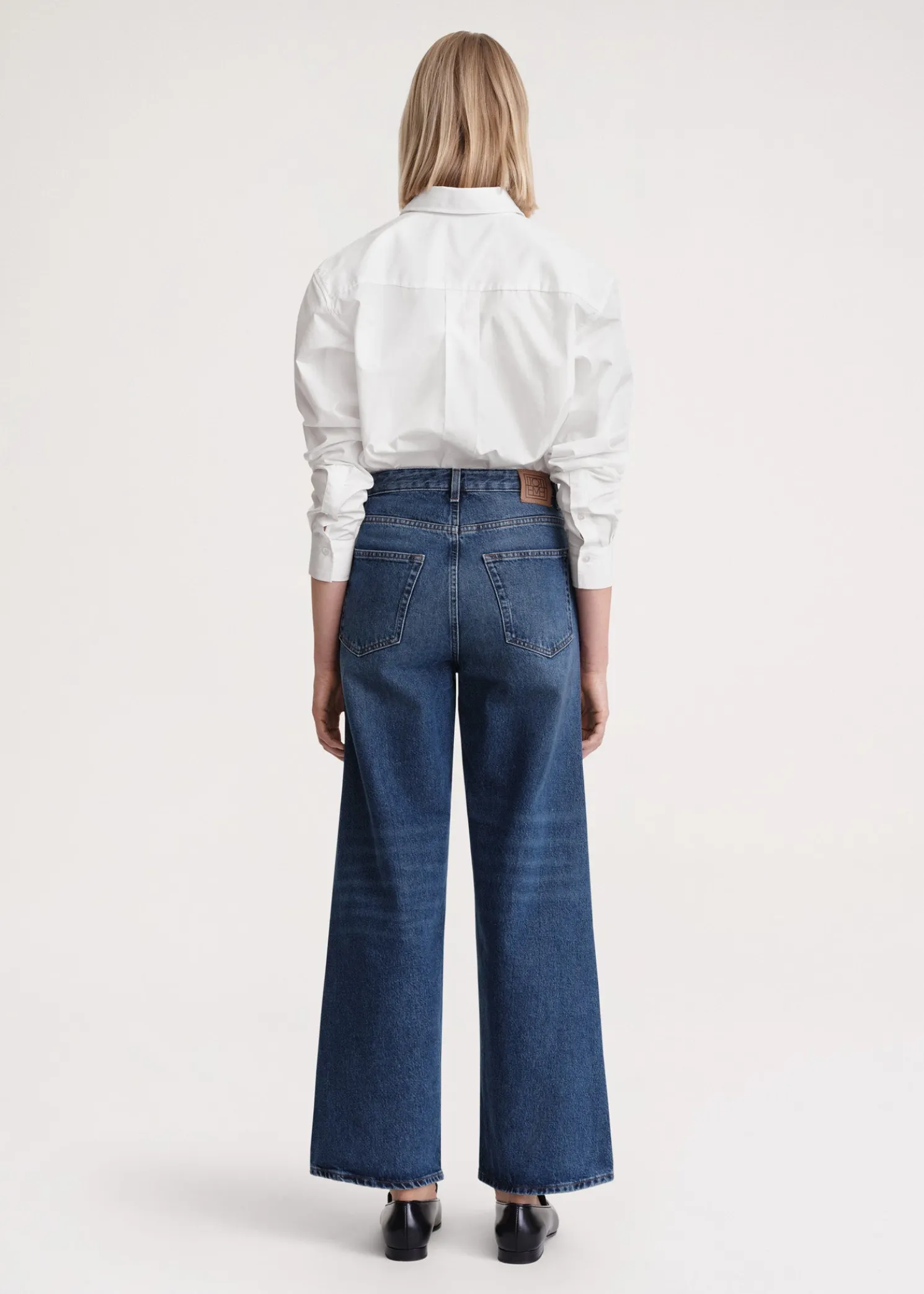 Flare fit denim washed blue