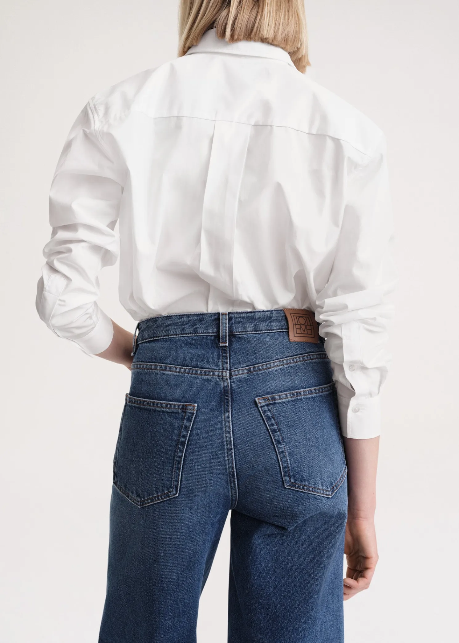 Flare fit denim washed blue