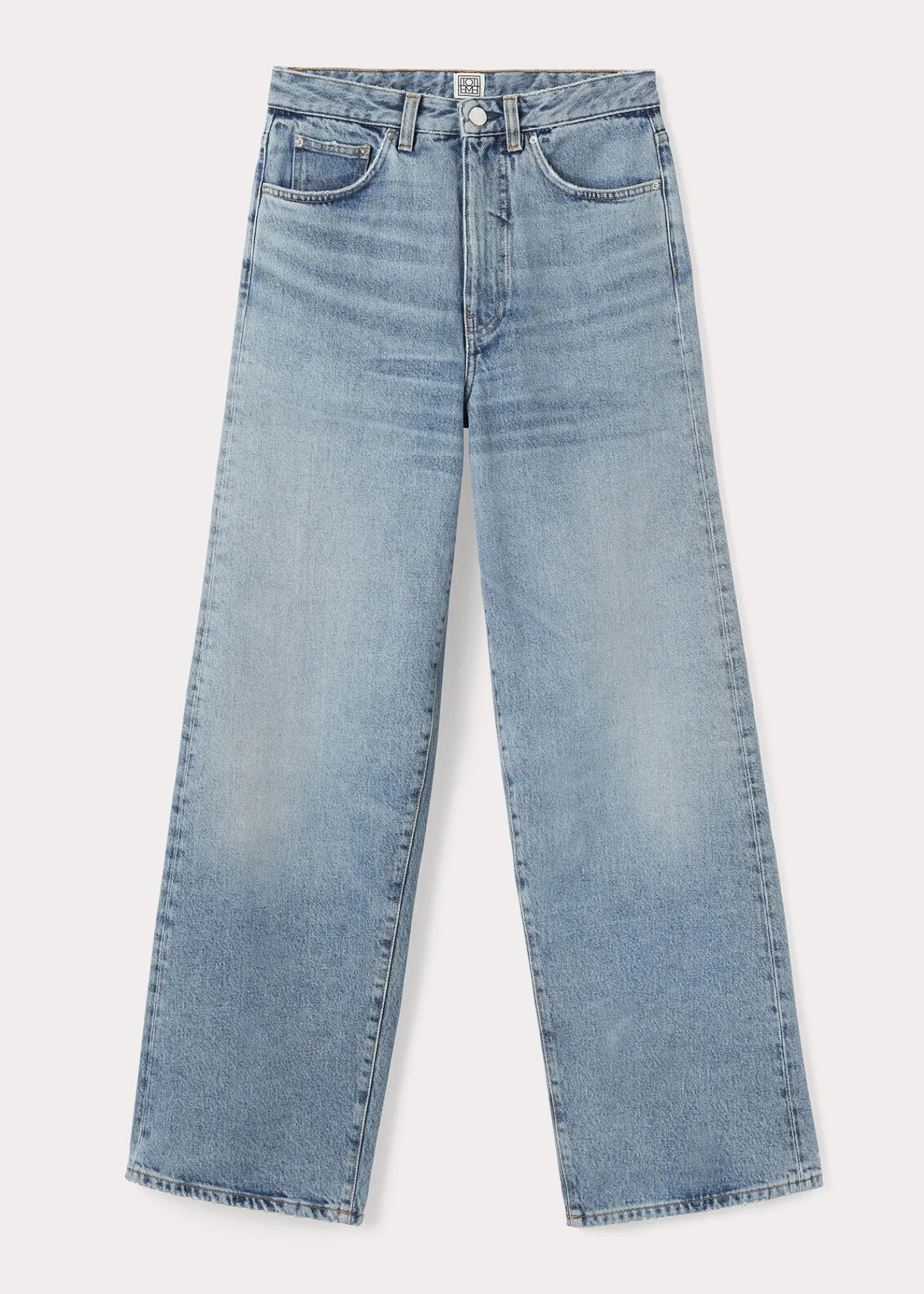 Flare fit denim worn blue