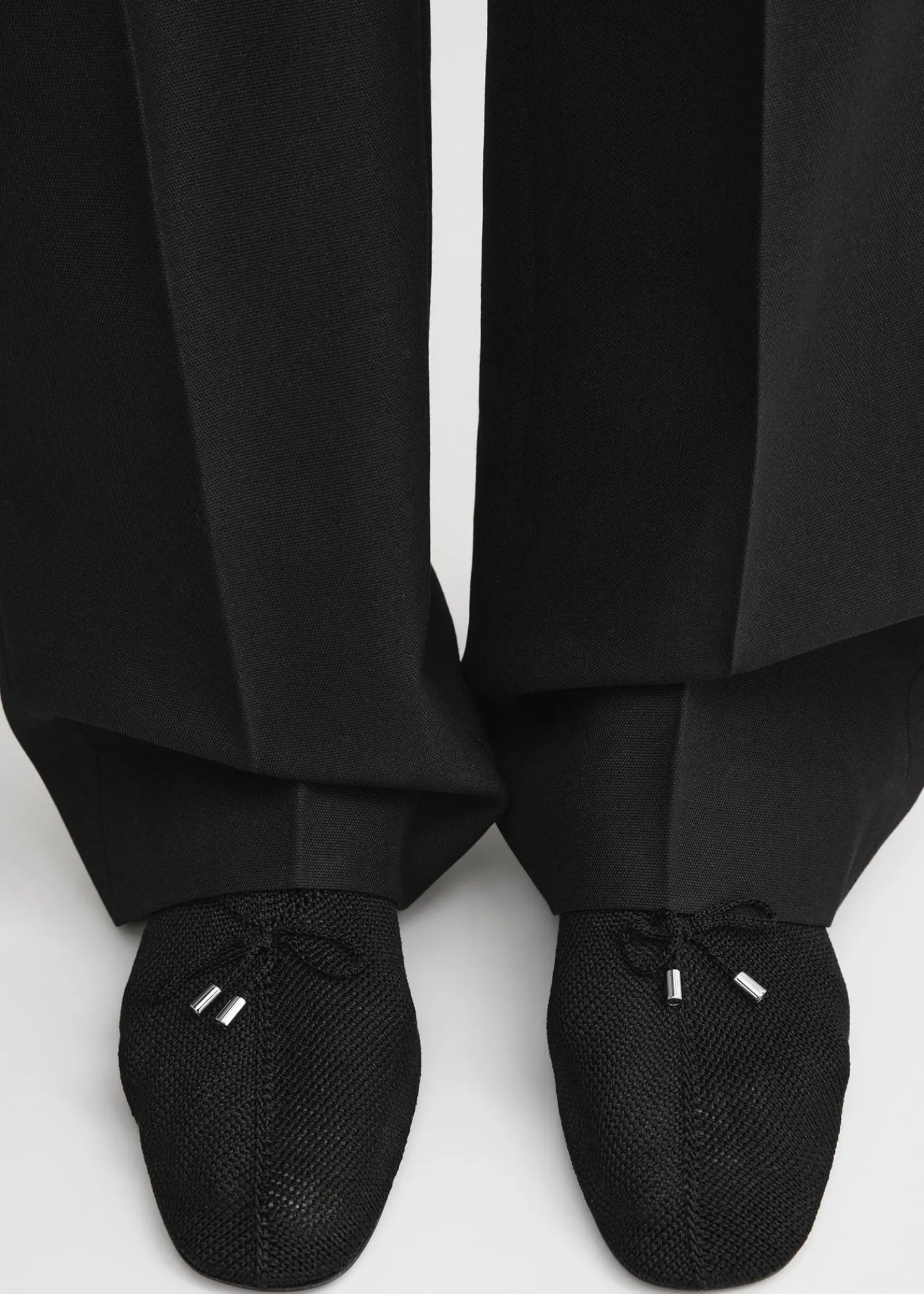 Knitted ballerinas black