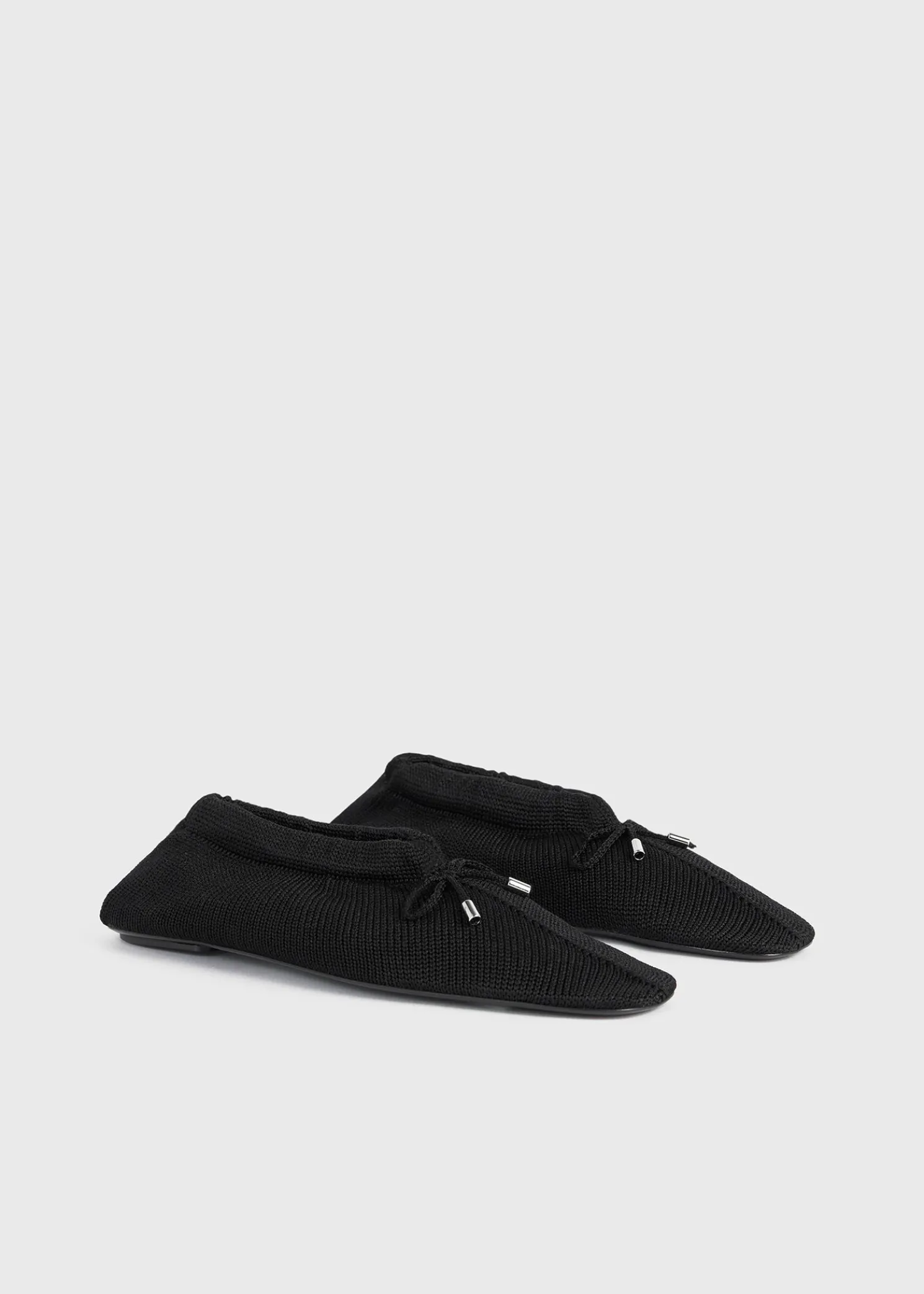 Knitted ballerinas black